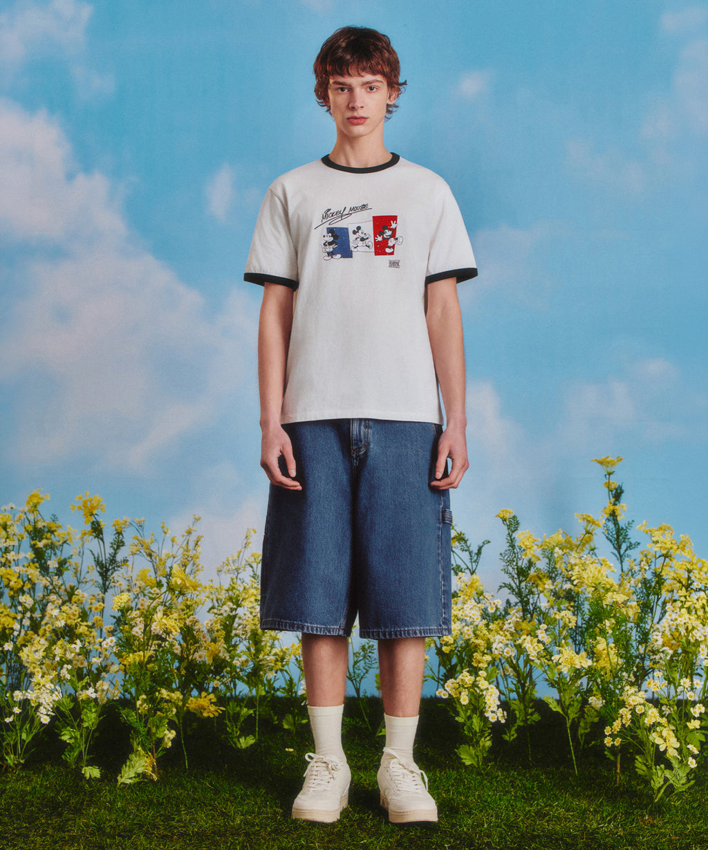 Marithe & Francois Girbaud - Mickey_french Ringer Tee (White) product image 5 | TRAB K-Fashion Australia
