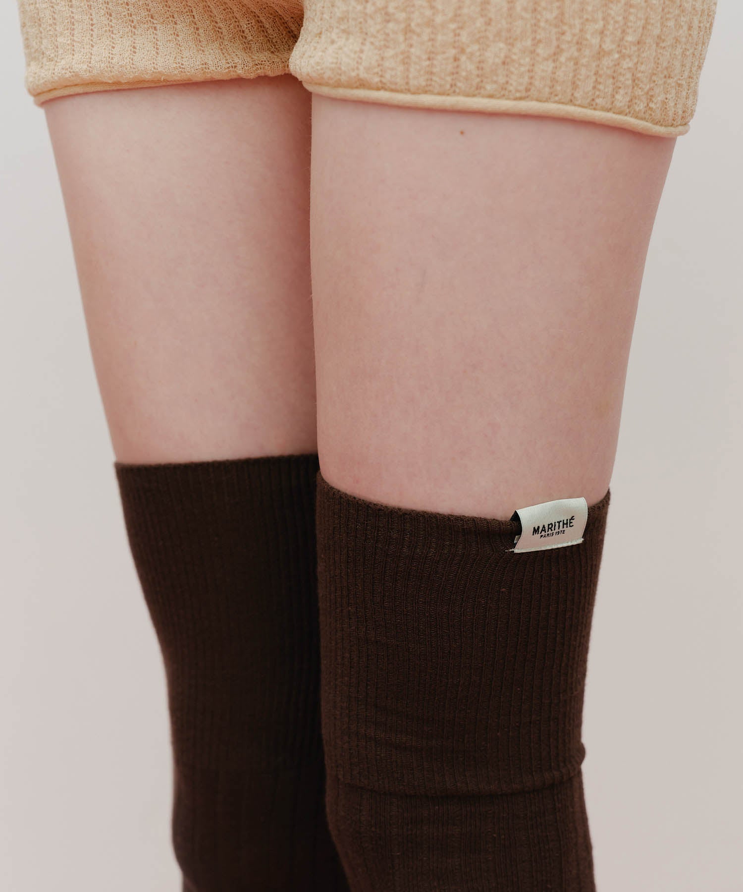 Marithe & Francois Girbaud - Over Knee Long Socks (Brown) product image 5 | TRAB K-Fashion Australia