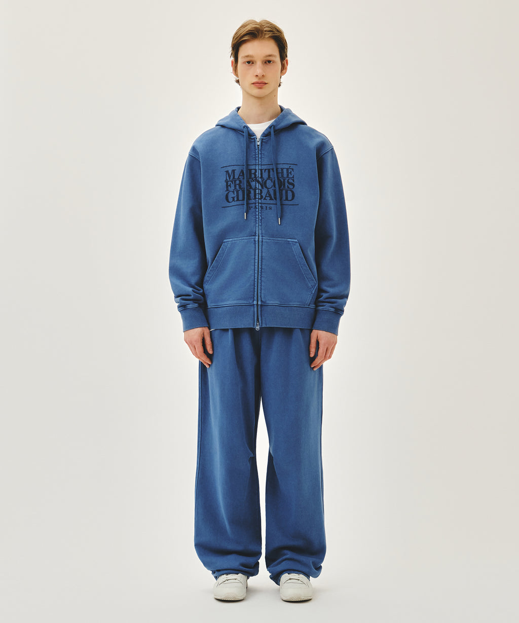 Marithe & Francois Girbaud - Classic Logo Dyeing Hoodie Zipup (Blue) product image 5 | TRAB K-Fashion Australia
