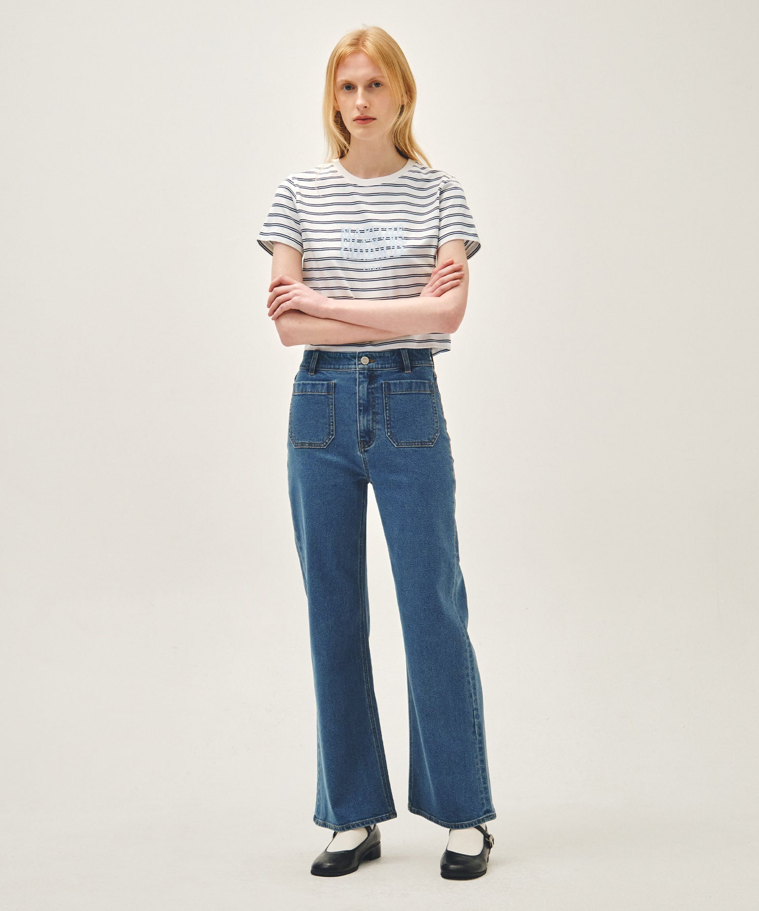 Marithe & Francois Girbaud - Classic Logo Crop Tee (Dark Navy) product image 5 | TRAB K-Fashion Australia