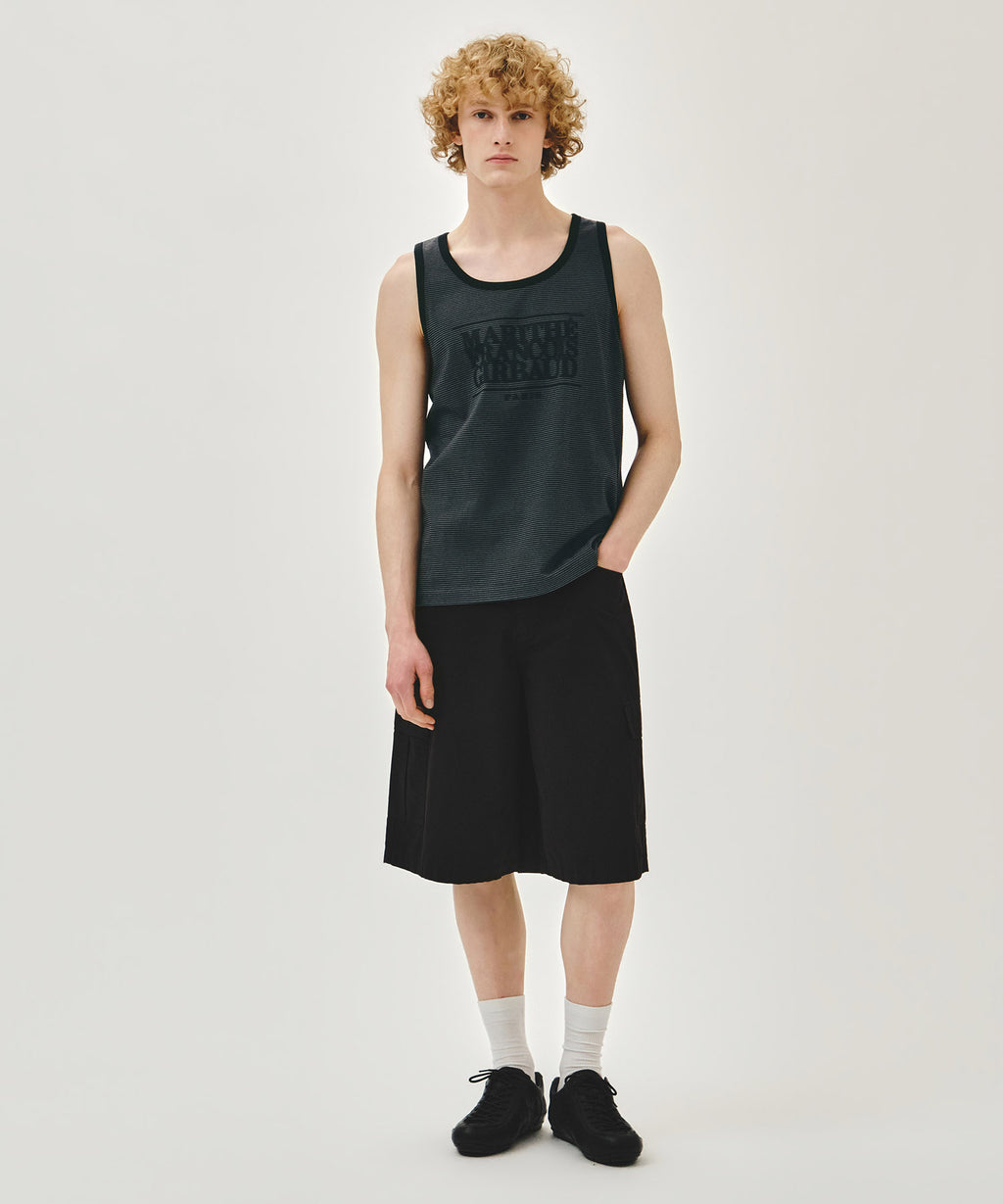 Marithe & Francois Girbaud - Shadow Classic Logo Sleeveless (Charcoal) product image 5 | TRAB K-Fashion Australia