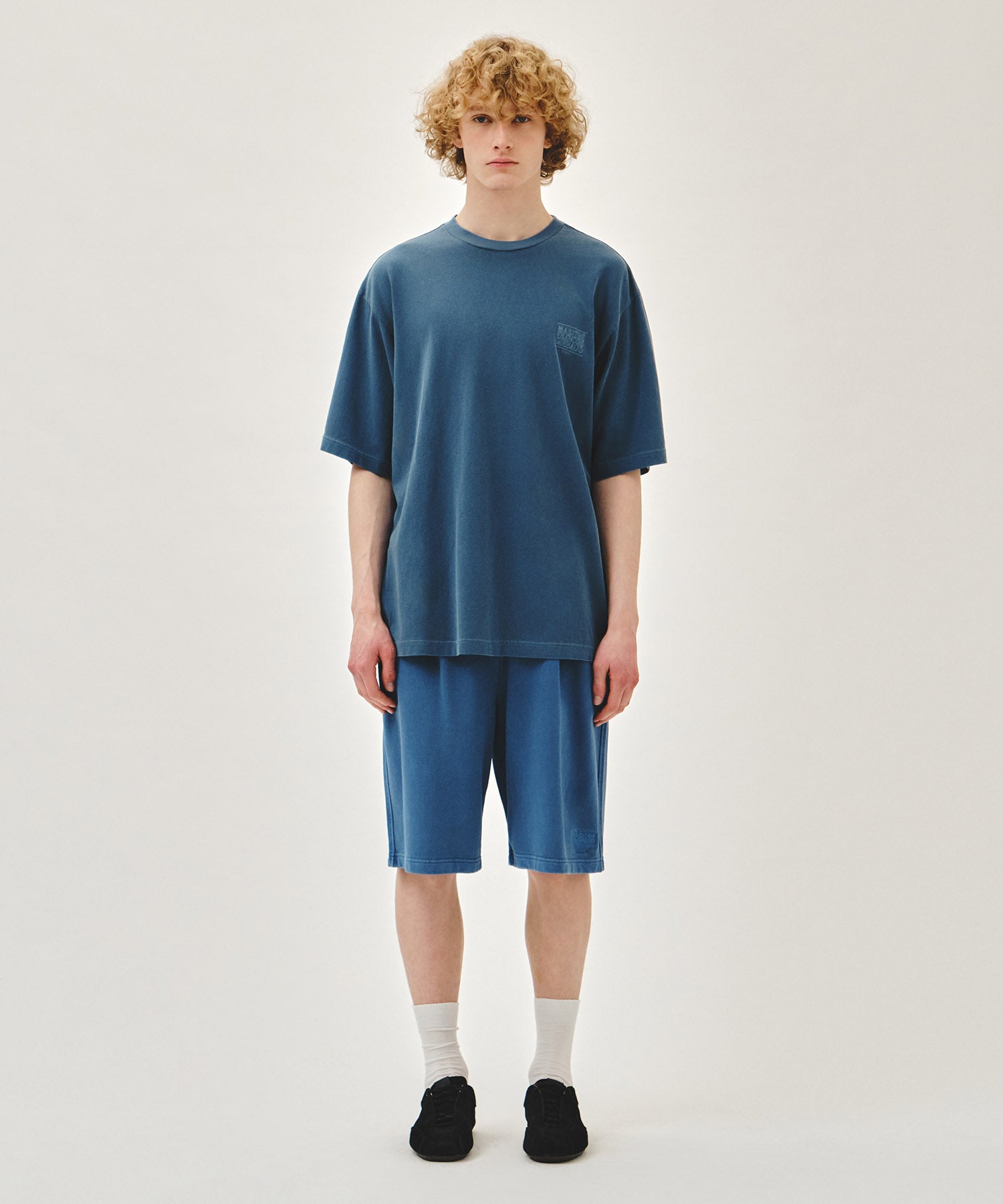Marithe & Francois Girbaud - Outline Classic Logo Dyeing Oversized Tee (Light Blue) product image 5 | TRAB K-Fashion Australia