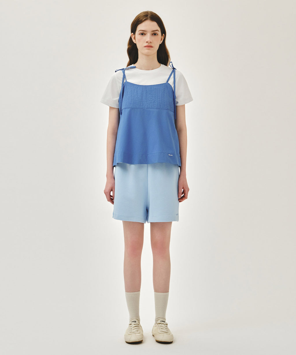 Marithe & Francois Girbaud - Pintuck Camisole Blouse (Blue) product image 5 | TRAB K-Fashion Australia
