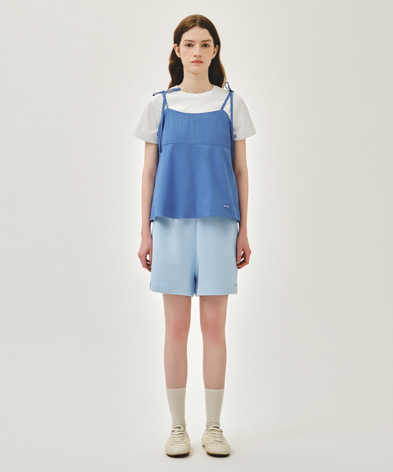 Marithe & Francois Girbaud - Pintuck Camisole Blouse (Blue) product image 5 | TRAB K-Fashion Australia