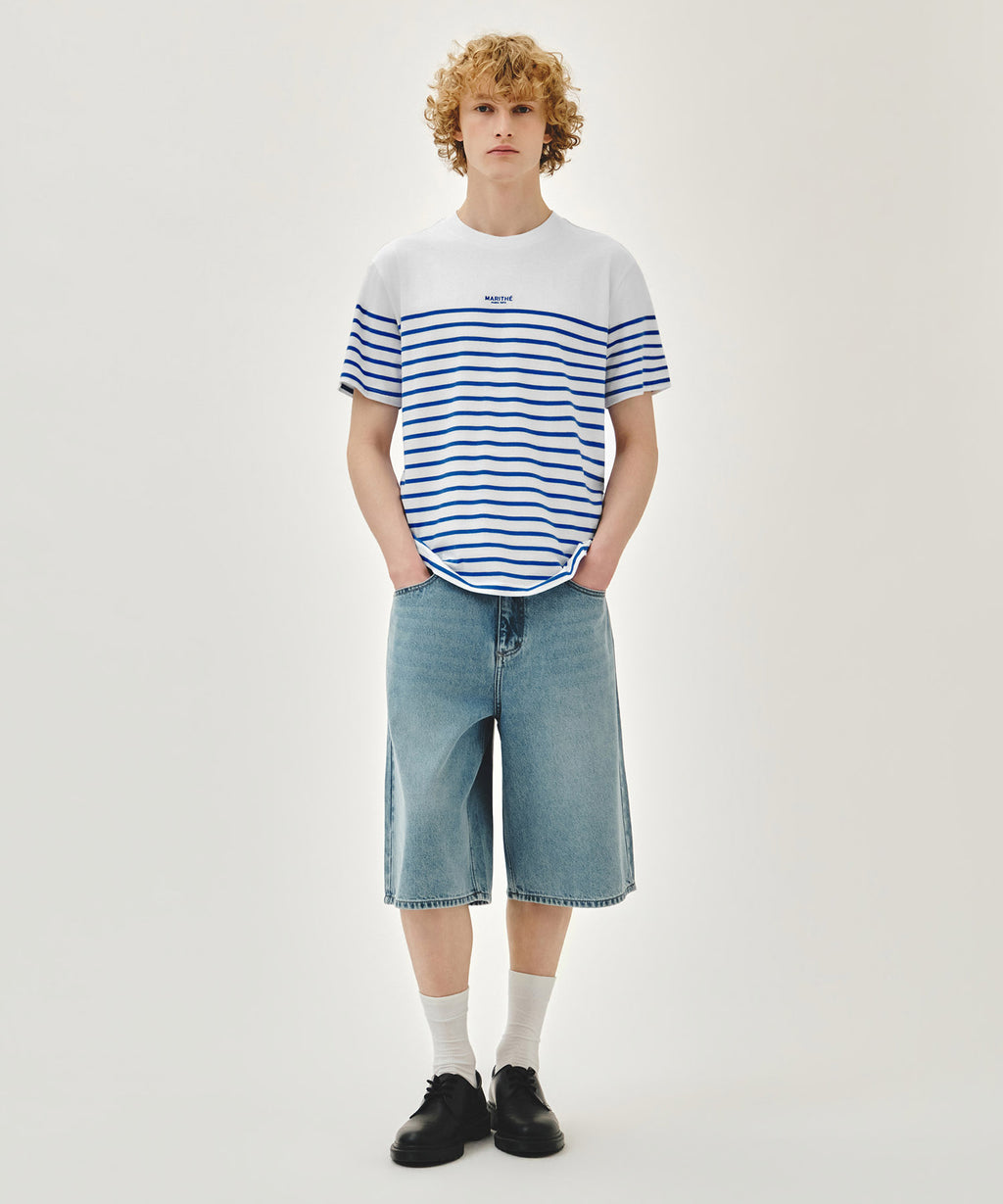 Marithe & Francois Girbaud - Block Stripe Tee (Blue) product image 5 | TRAB K-Fashion Australia