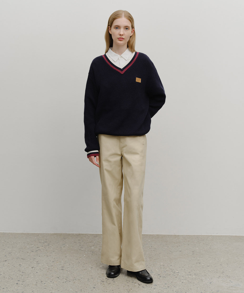 Marithe & Francois Girbaud - V Neck Knit Pullover (Navy) product image 5 | TRAB K-Fashion Australia