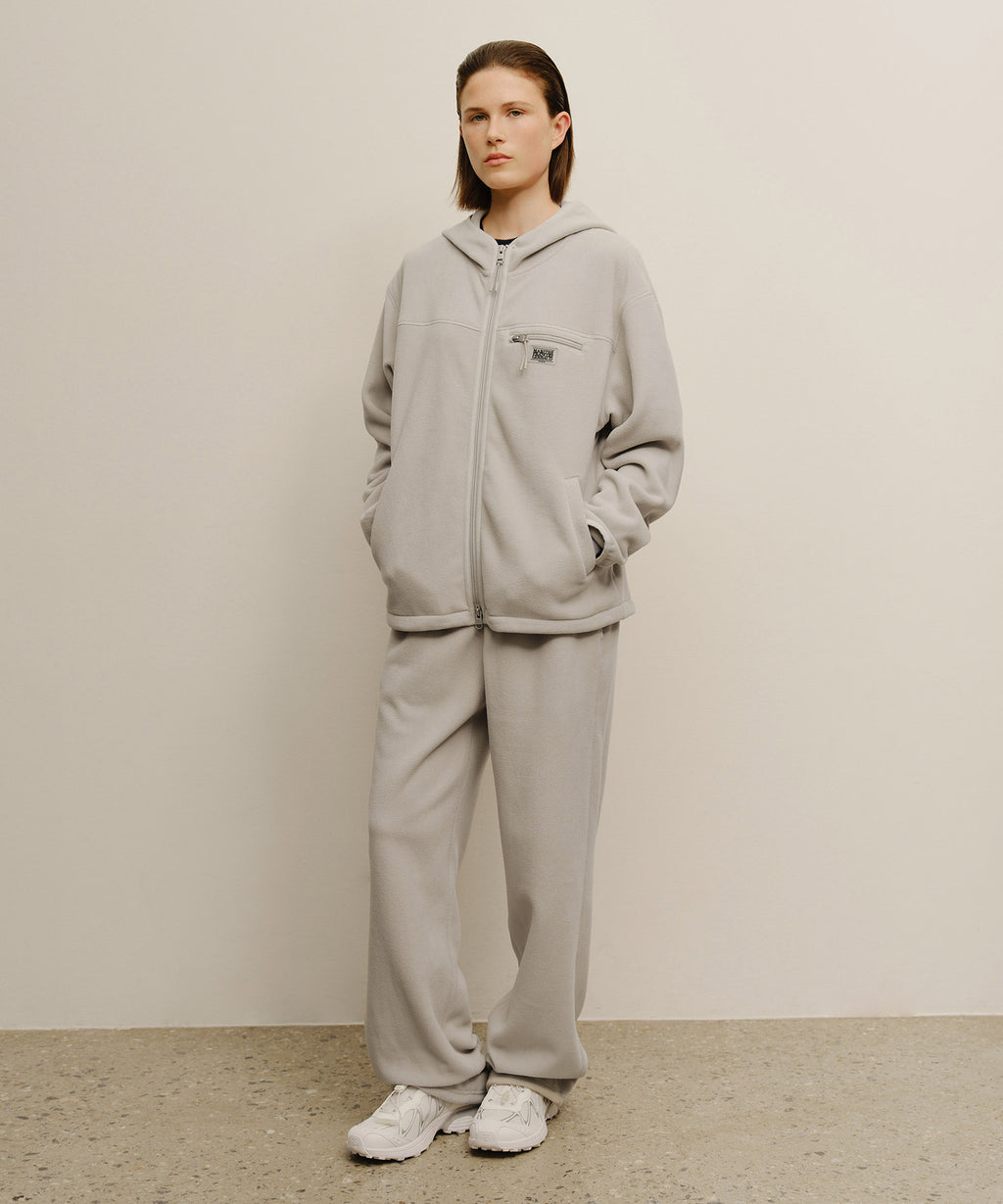 Marithe & Francois Girbaud - Marithe Sport Fleece Hood Zip-up Jacket (Light Gray) product image 5 | TRAB K-Fashion Australia