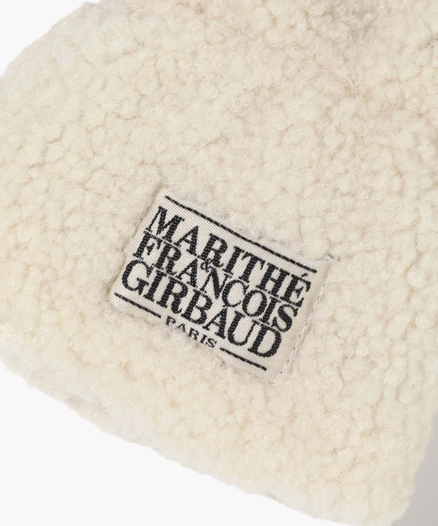 Marithe & Francois Girbaud - Classic Logo Fur Mittens (Ivory) product image 5 | TRAB K-Fashion Australia
