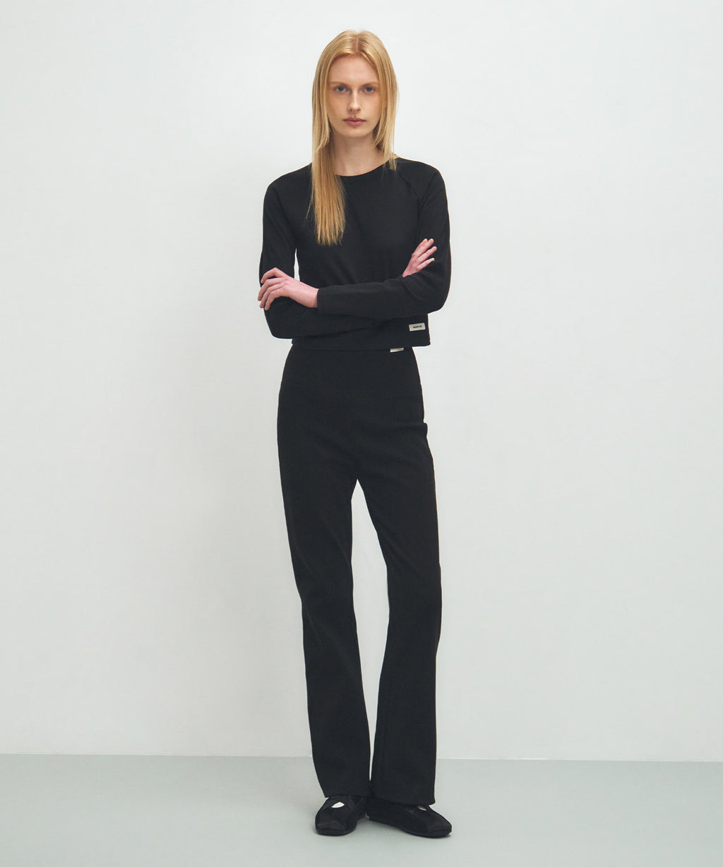 Marithe & Francois Girbaud - Basic Crop Long Sleeve (Black) product image 5 | TRAB K-Fashion Australia