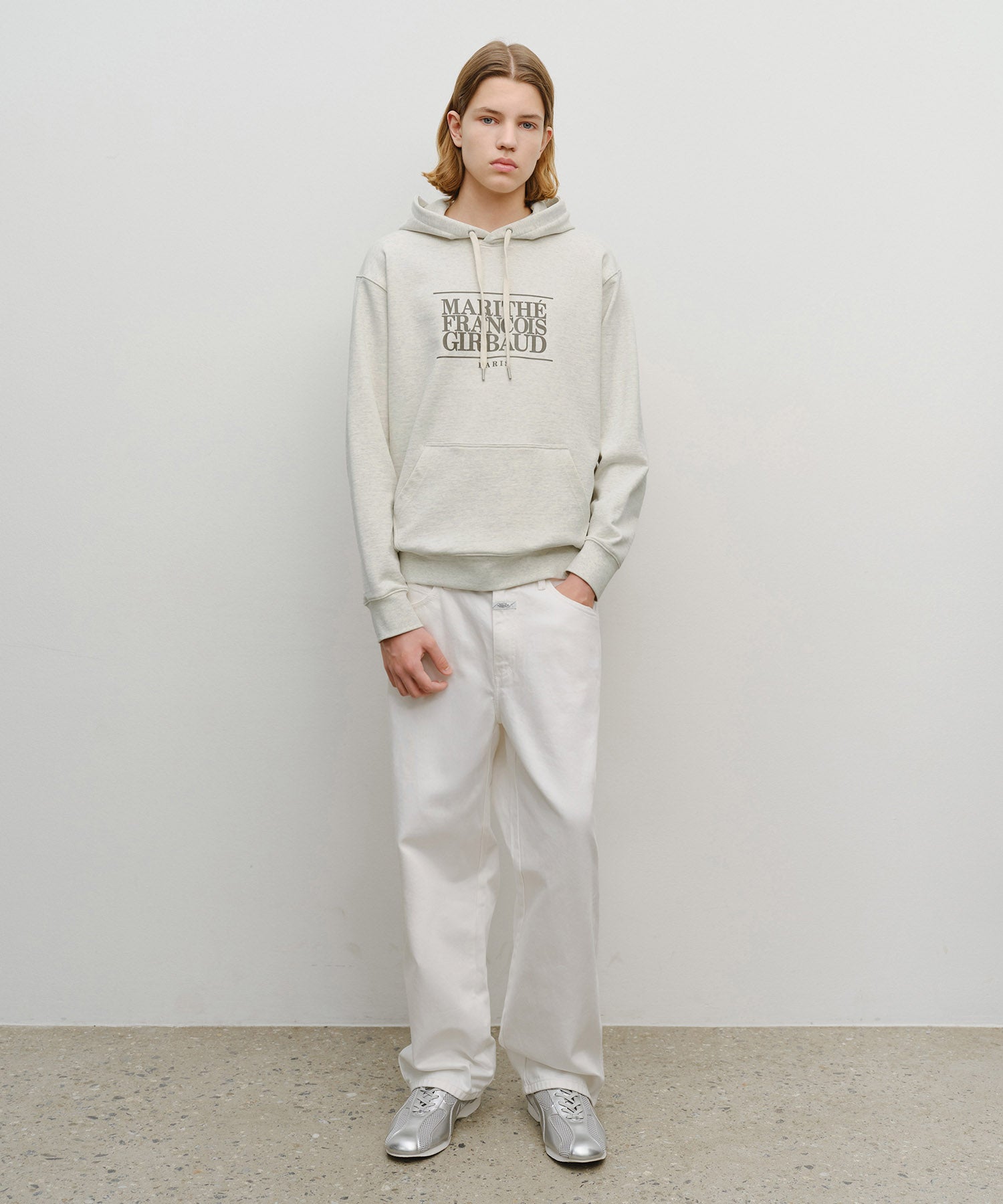 Marithe & Francois Girbaud - Classic Logo Hoodie (Oatmeal) product image 5 | TRAB K-Fashion Australia