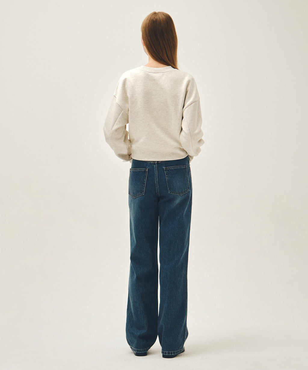 Marithe & Francois Girbaud - High Straight Denim Pants (Dark Blue) product image 5 | TRAB K-Fashion Australia