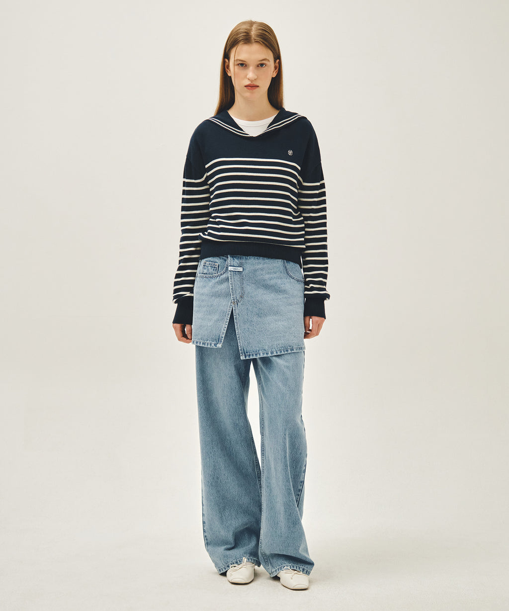 Marithe & Francois Girbaud - Sailor Knit Pullover (Navy) product image 5 | TRAB K-Fashion Australia