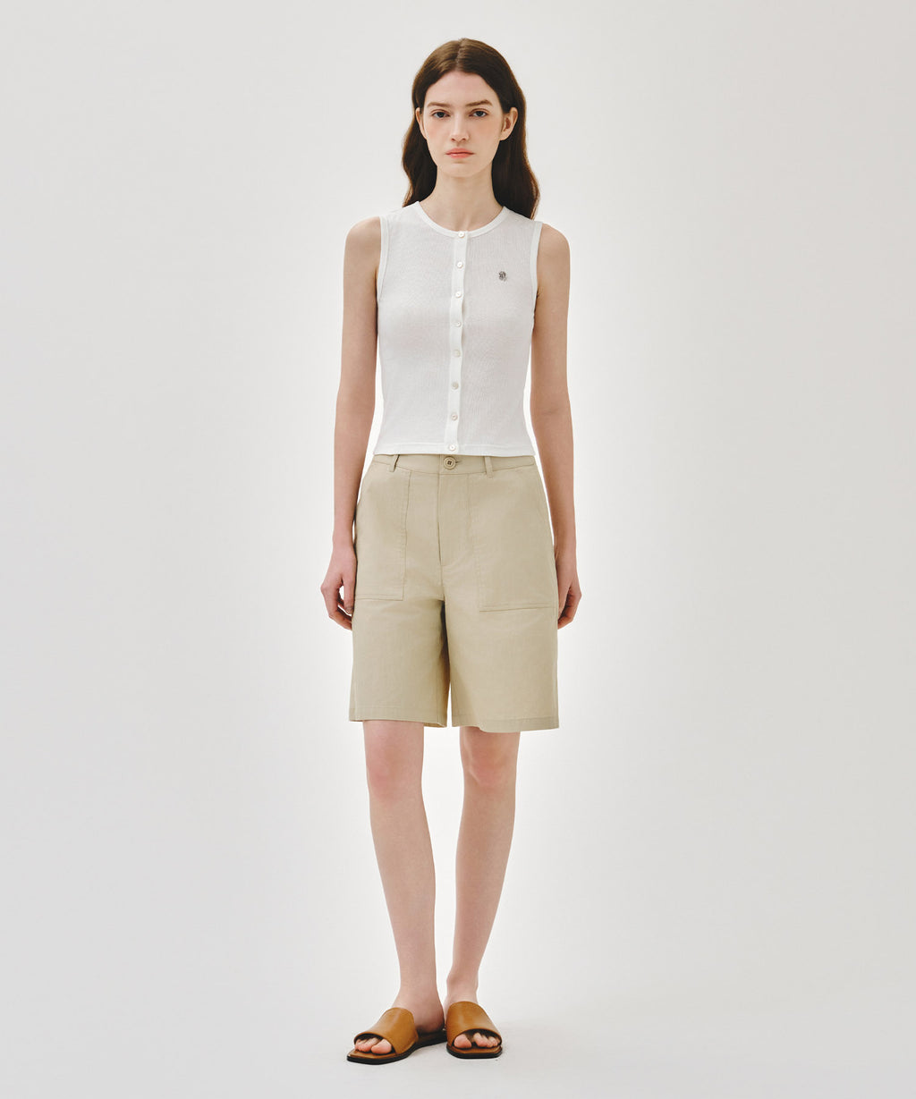 Marithe & Francois Girbaud - Button Up Sleeveless (White) product image 5 | TRAB K-Fashion Australia