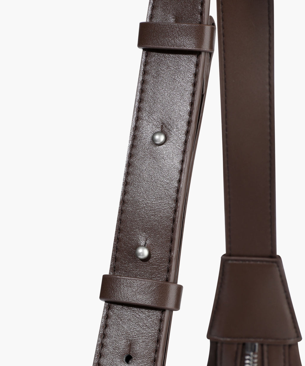 Marithe & Francois Girbaud - Classic Logo Round Shoulder Bag (Brown) product image 5 | TRAB K-Fashion Australia