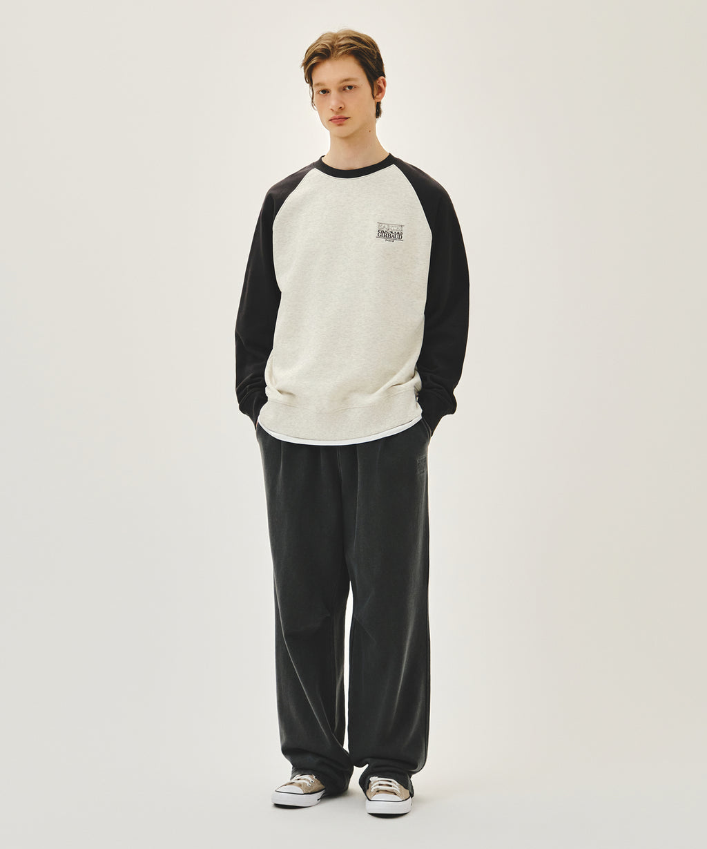 Marithe & Francois Girbaud - Small Classic Logo Color Block Sweatshirt (Charcoal) product image 5 | TRAB K-Fashion Australia