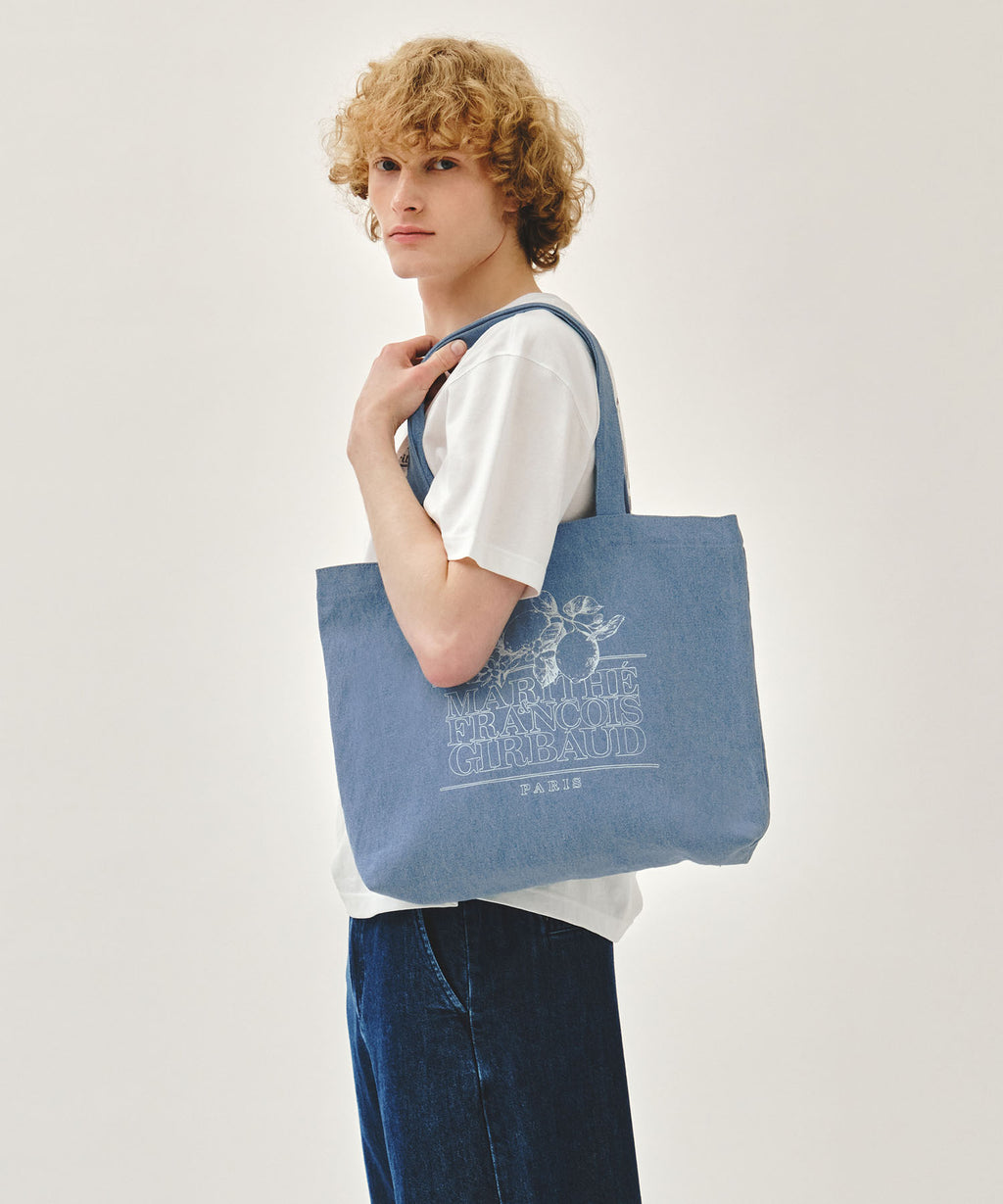 Marithe & Francois Girbaud - Lemon Classic Logo Eco Bag (Blue) product image 5 | TRAB K-Fashion Australia
