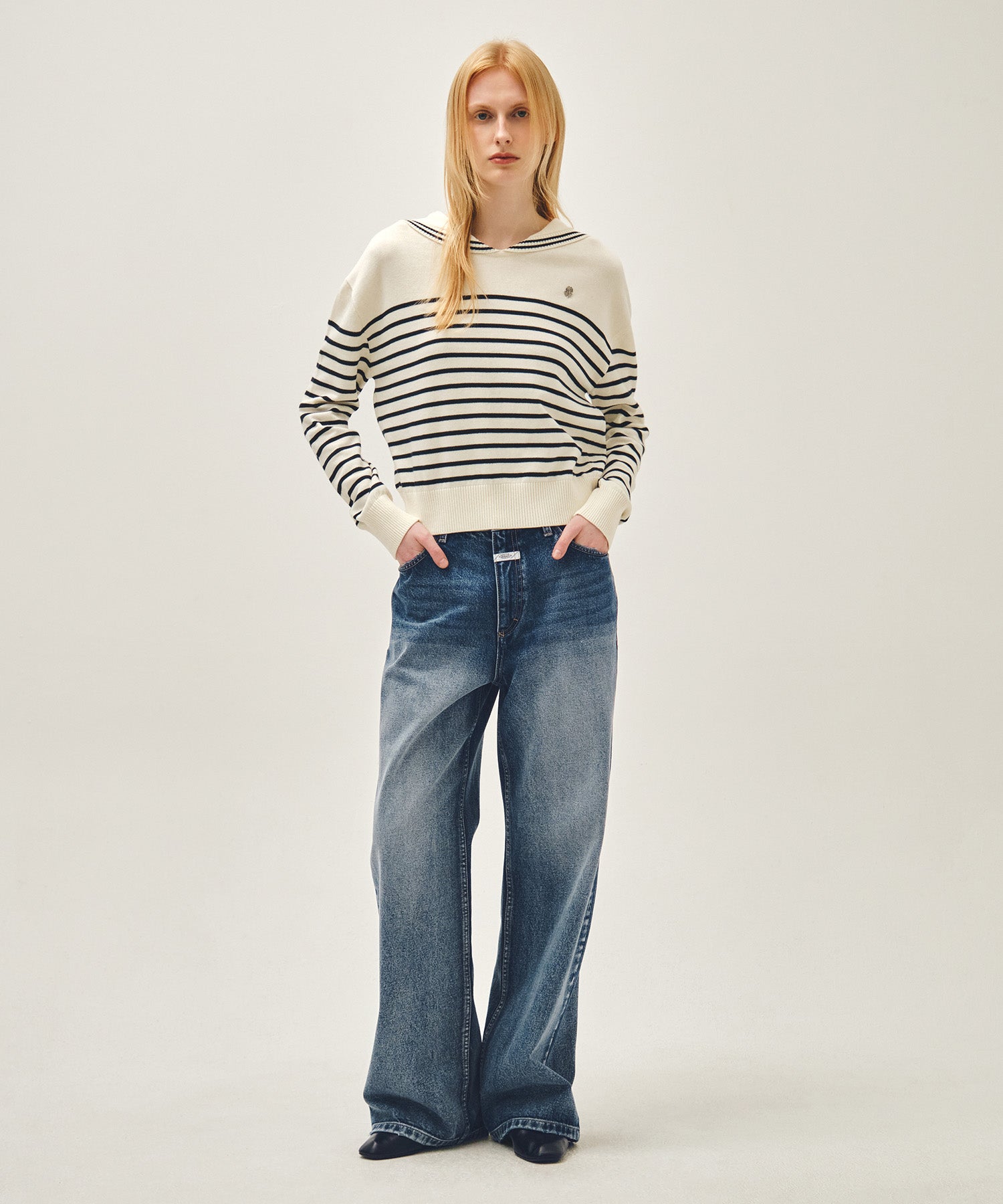 Marithe & Francois Girbaud - Sailor Knit Pullover (Ivory) product image 8 | TRAB K-Fashion Australia