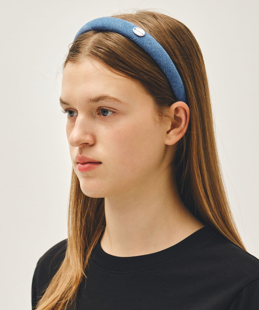 Marithe & Francois Girbaud - Regular Logo Slim Denim Hairband (Blue) product image 5 | TRAB K-Fashion Australia
