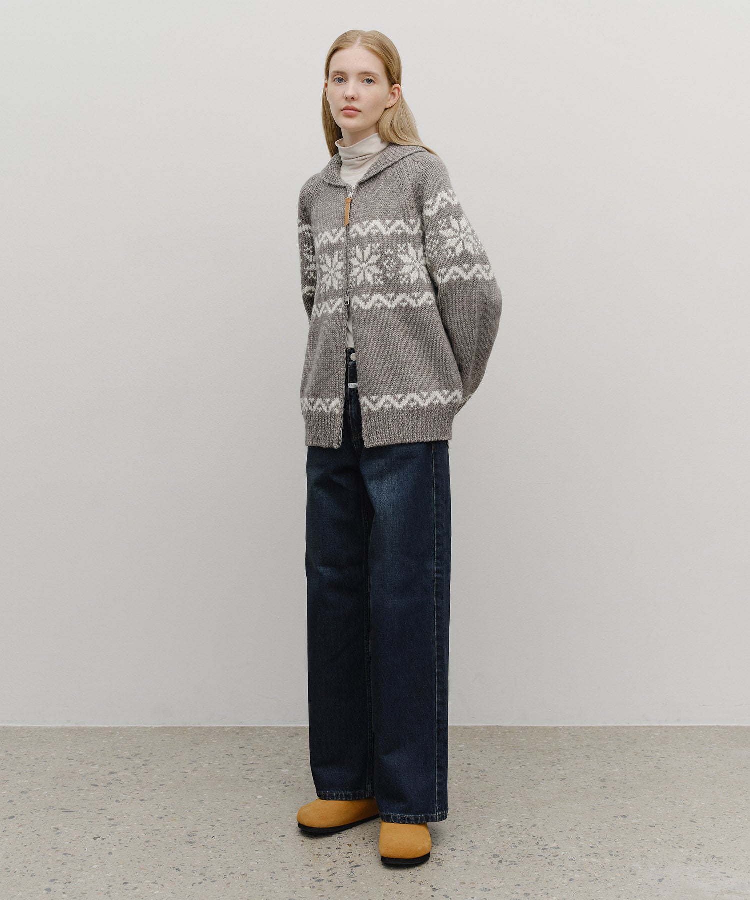 Marithe & Francois Girbaud - Nordic Cowichan Cardigan (Gray) product image 8 | TRAB K-Fashion Australia