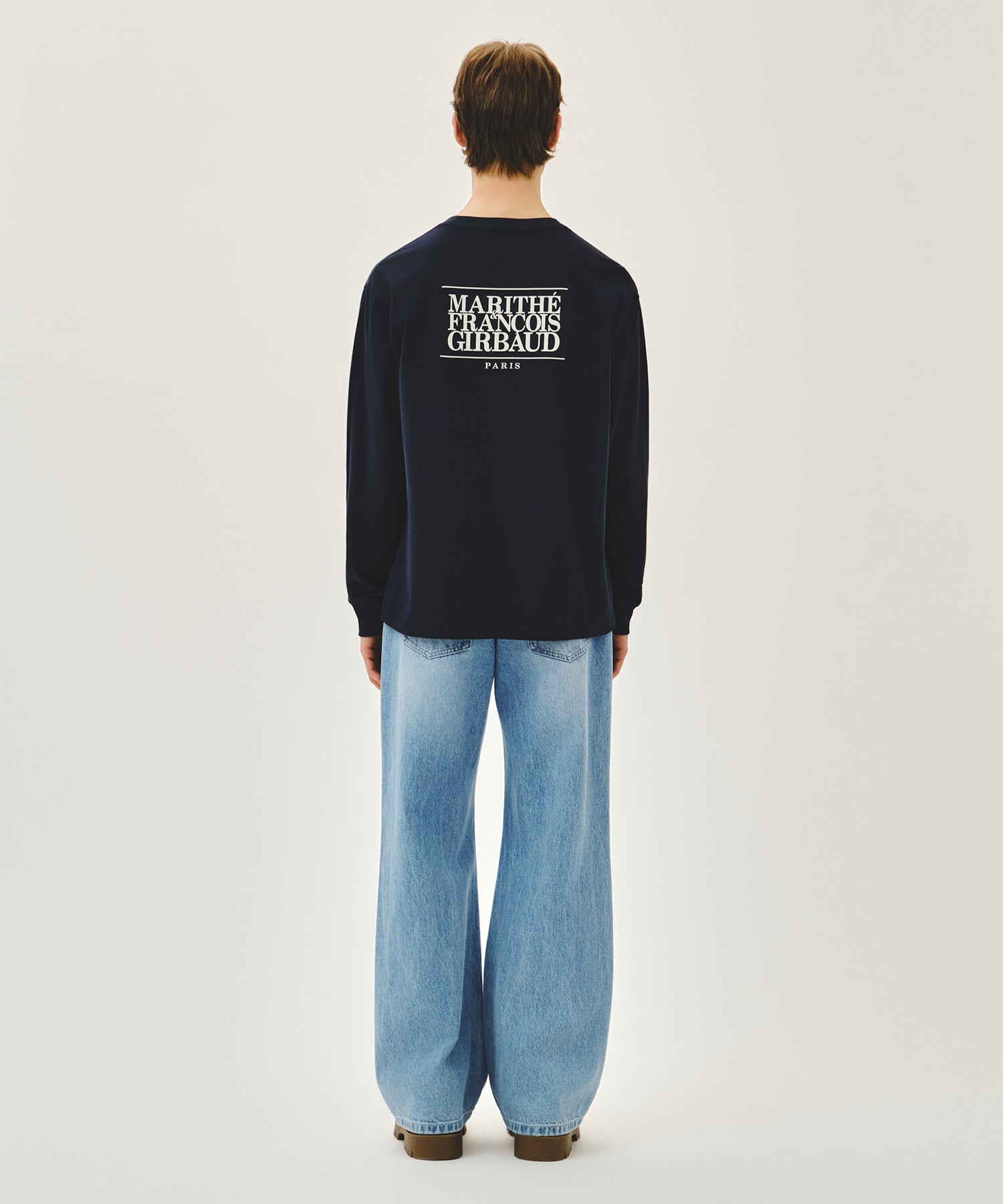 Marithe & Francois Girbaud - Relaxed Fit Boots-cut Denim Pants (Light Blue) product image 5 | TRAB K-Fashion Australia