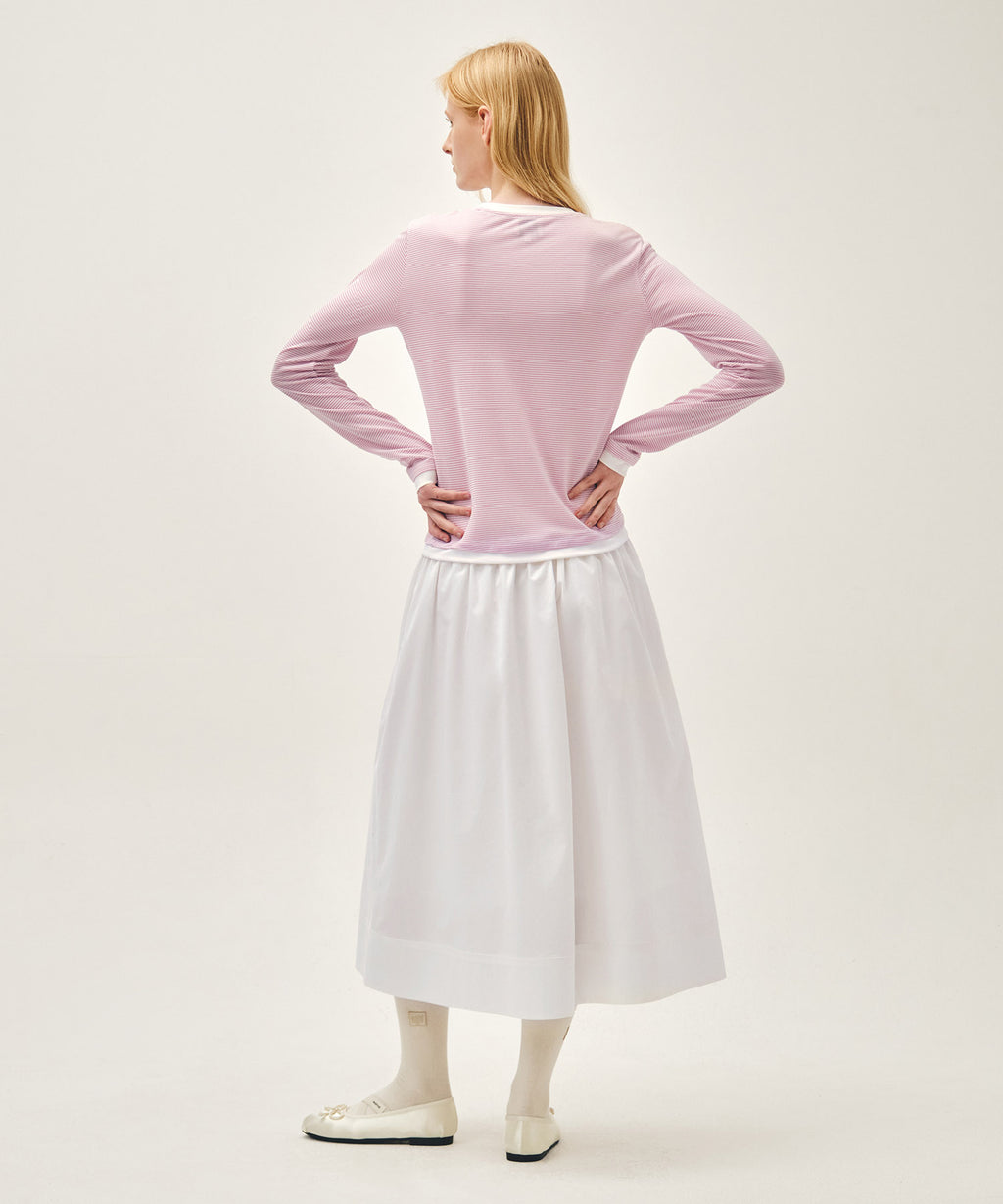 Marithe & Francois Girbaud - Cotton Waist Wrinkle Skirt (White) product image 5 | TRAB K-Fashion Australia
