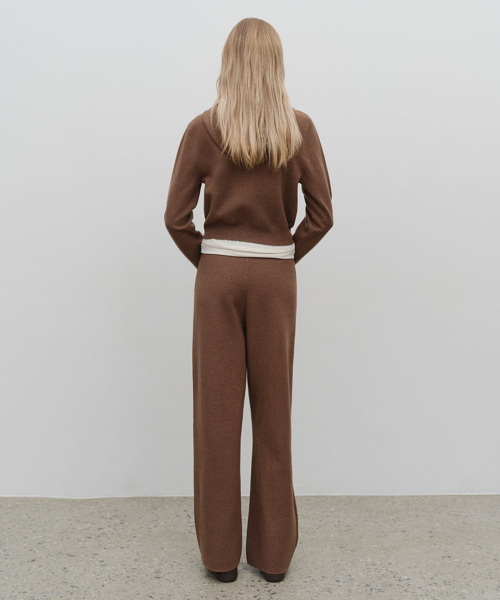 Marithe & Francois Girbaud - Classic Logo Knit Pants (Brown) product image 5 | TRAB K-Fashion Australia