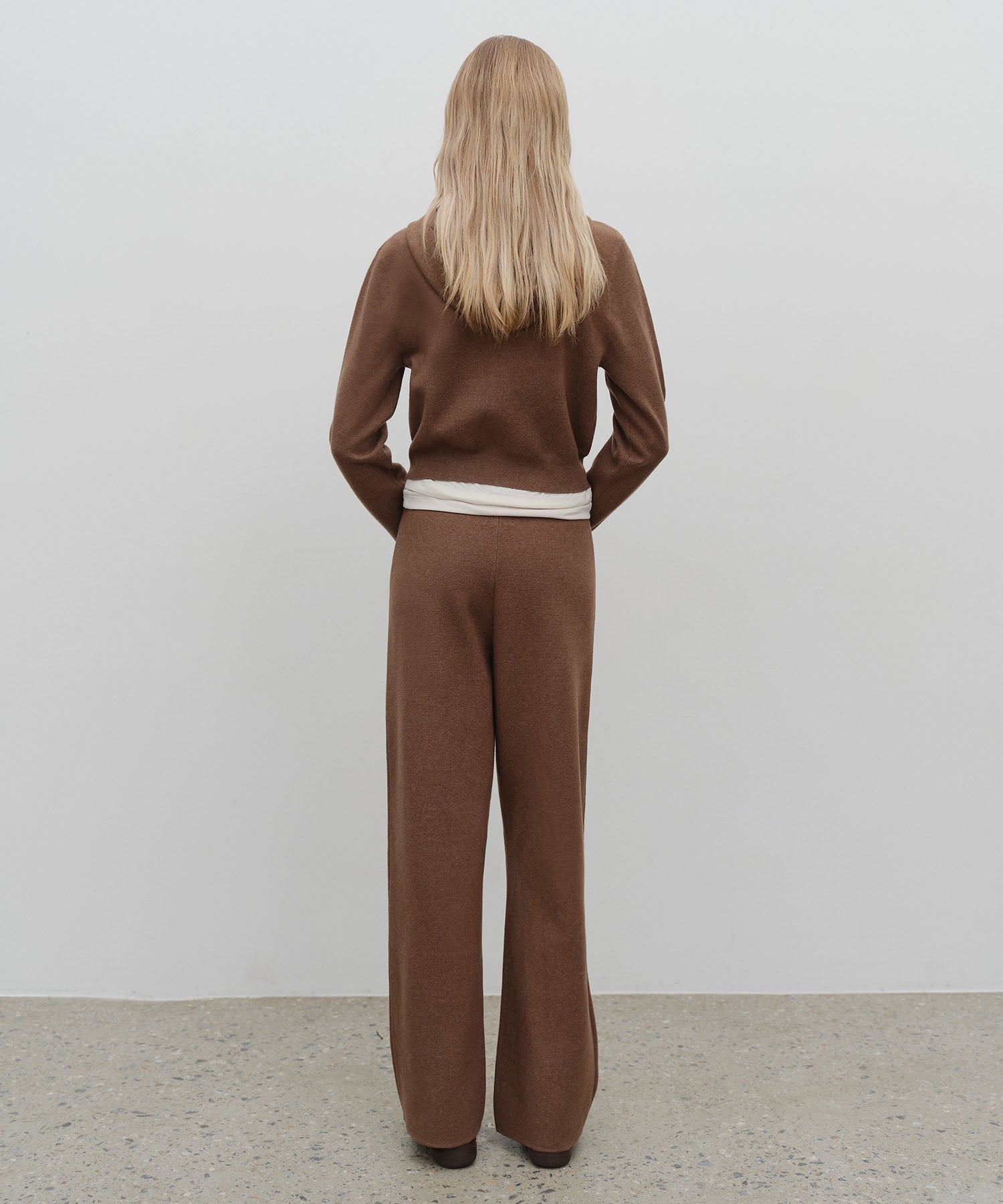 Marithe & Francois Girbaud - Classic Logo Knit Pants (Brown) product image 5 | TRAB K-Fashion Australia