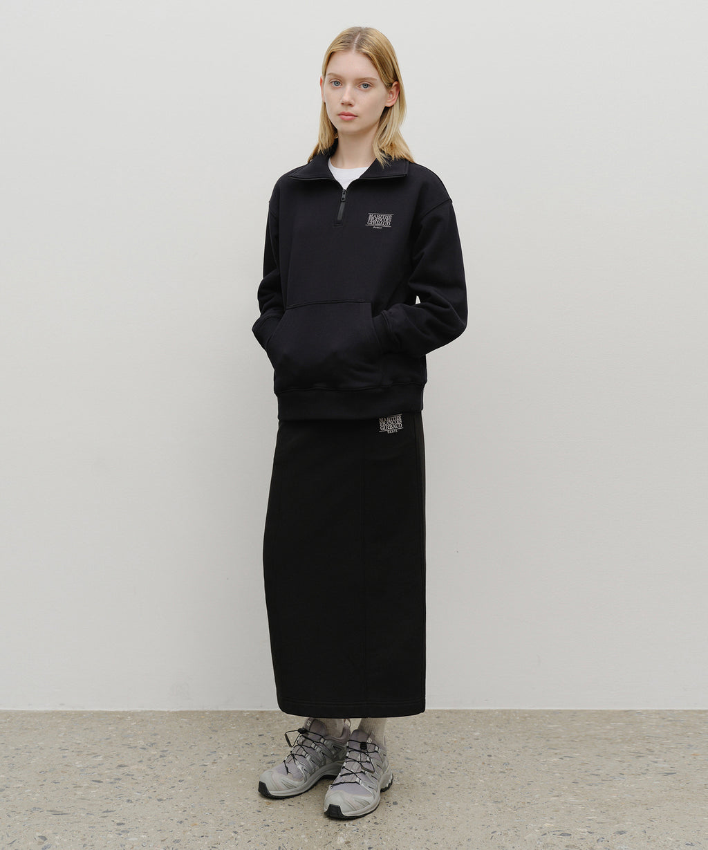 Marithe & Francois Girbaud - Classic Logo Half Zipup Sweatshirt (Black) product image 5 | TRAB K-Fashion Australia