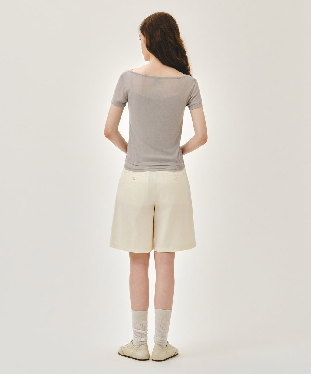 Marithe & Francois Girbaud - Bermuda Half Pants (Ivory) product image 5 | TRAB K-Fashion Australia