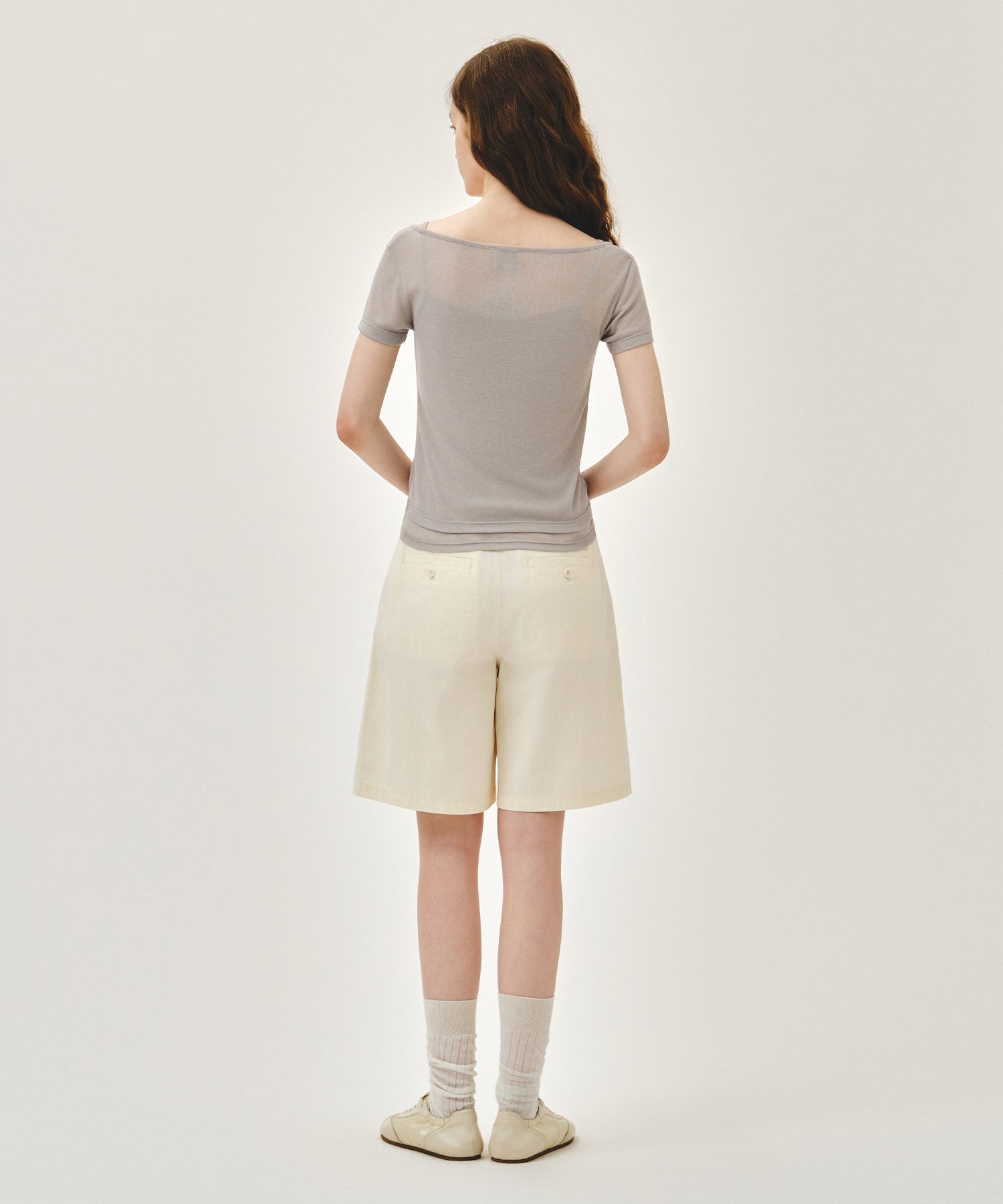 Marithe & Francois Girbaud - Bermuda Half Pants (Ivory) product image 5 | TRAB K-Fashion Australia