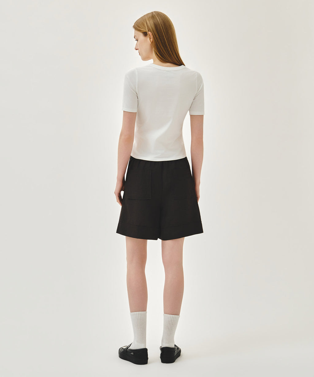 Marithe & Francois Girbaud - Easy Linen Shorts (Charcoal) product image 5 | TRAB K-Fashion Australia