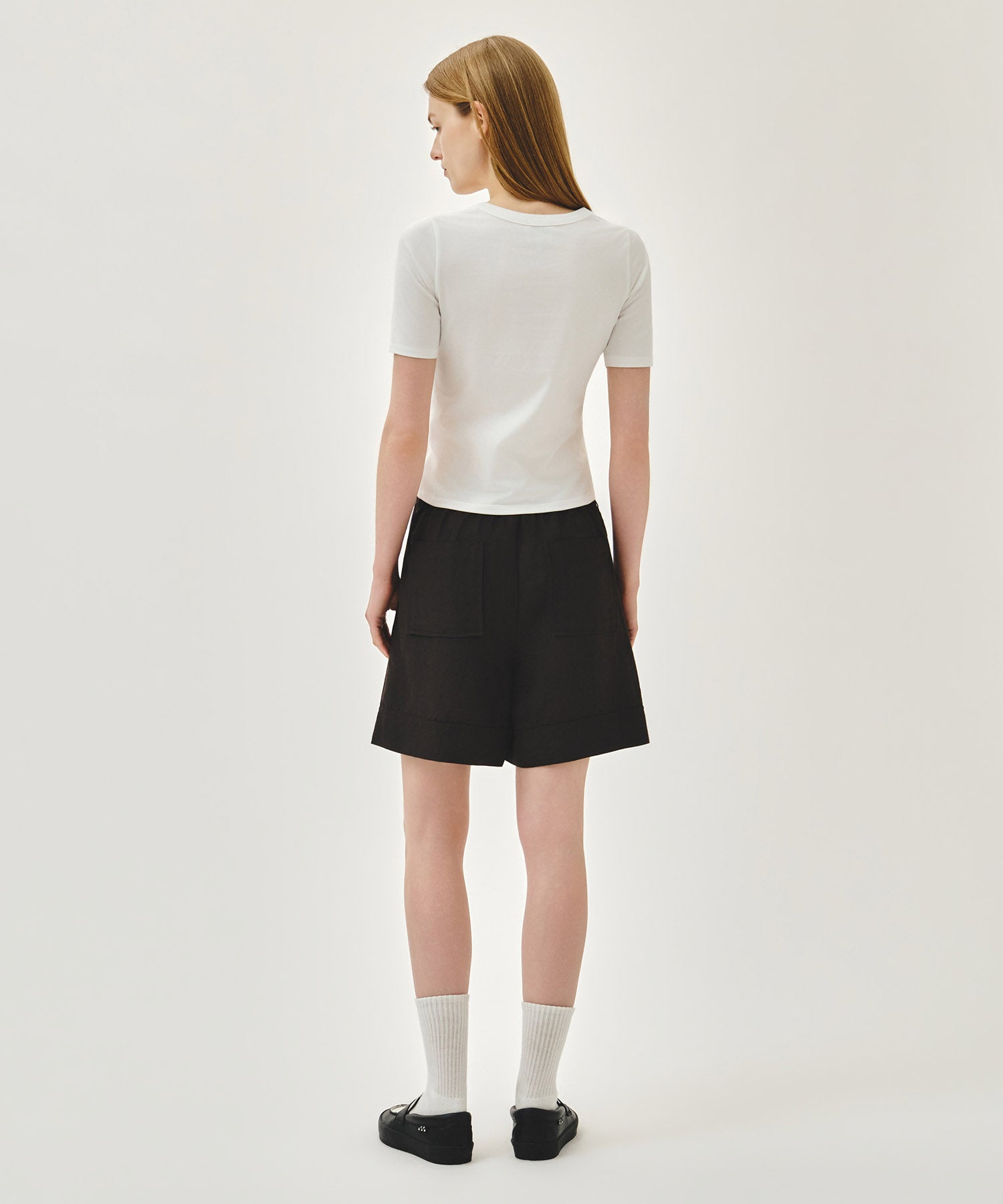 Marithe & Francois Girbaud - Easy Linen Shorts (Charcoal) product image 5 | TRAB K-Fashion Australia