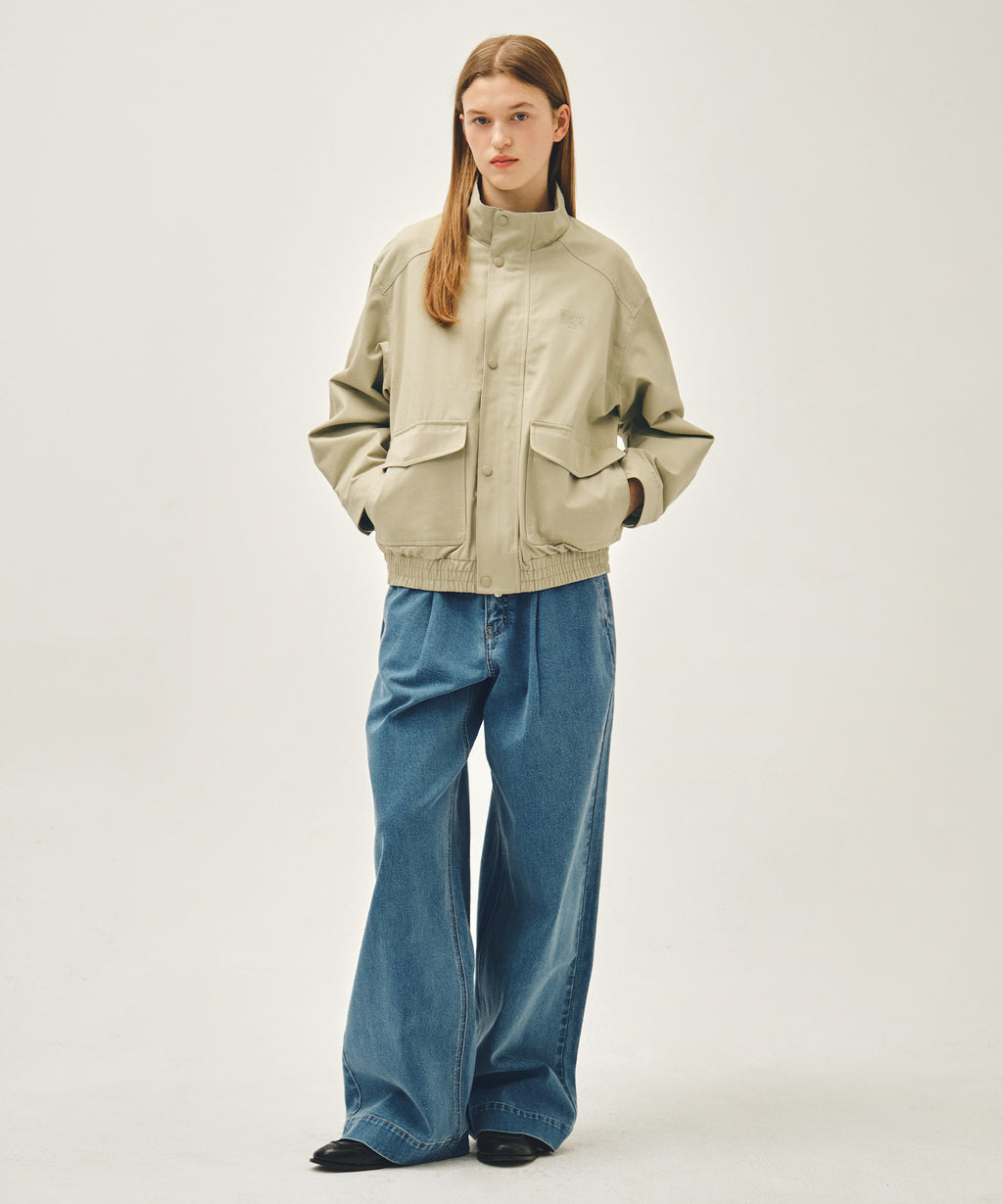 Marithe & Francois Girbaud - Basic Harrington Jacket (Beige) product image 8 | TRAB K-Fashion Australia