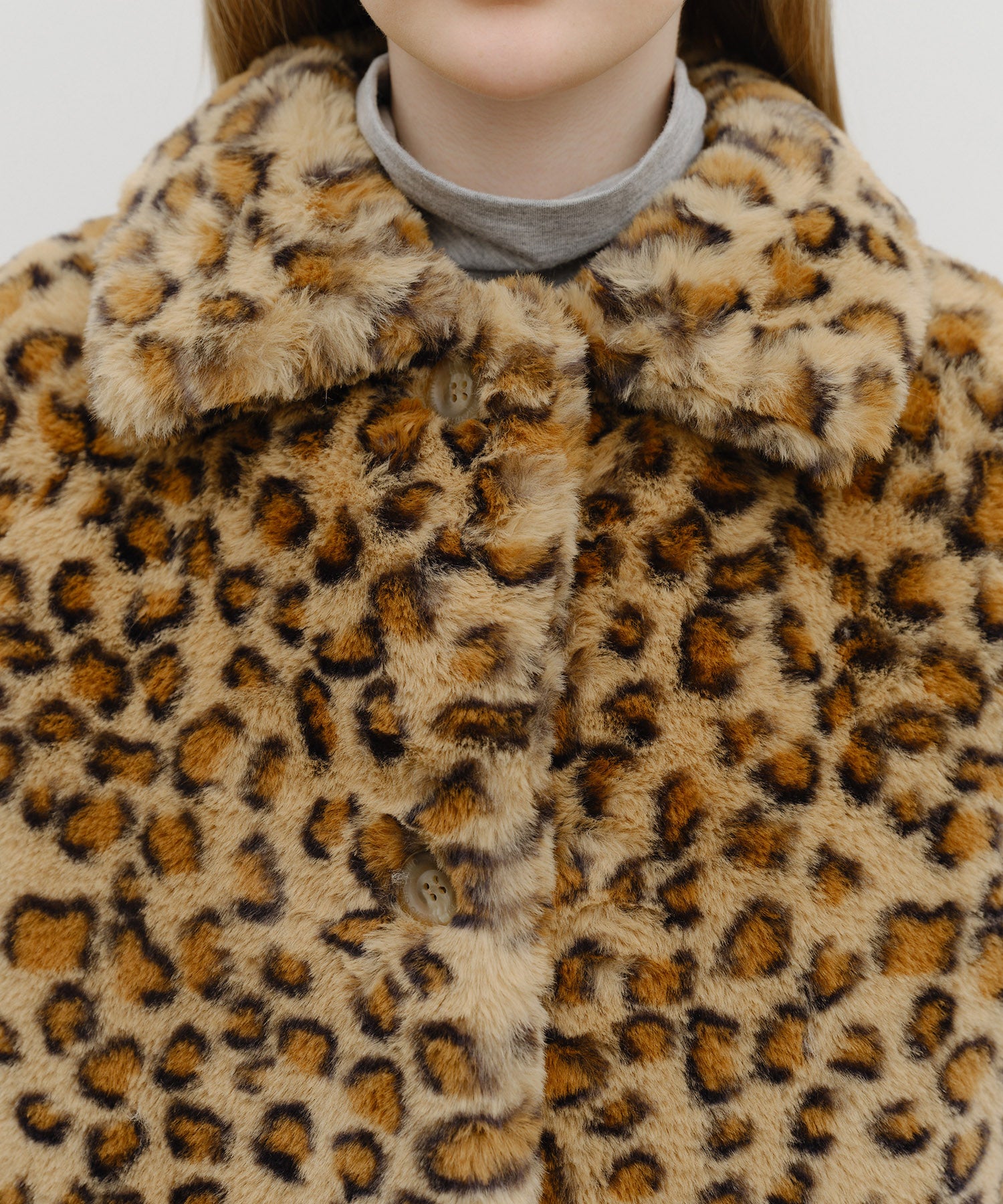 Marithe & Francois Girbaud - Mid Shearling Fur Coat (Brown) product image 5 | TRAB K-Fashion Australia