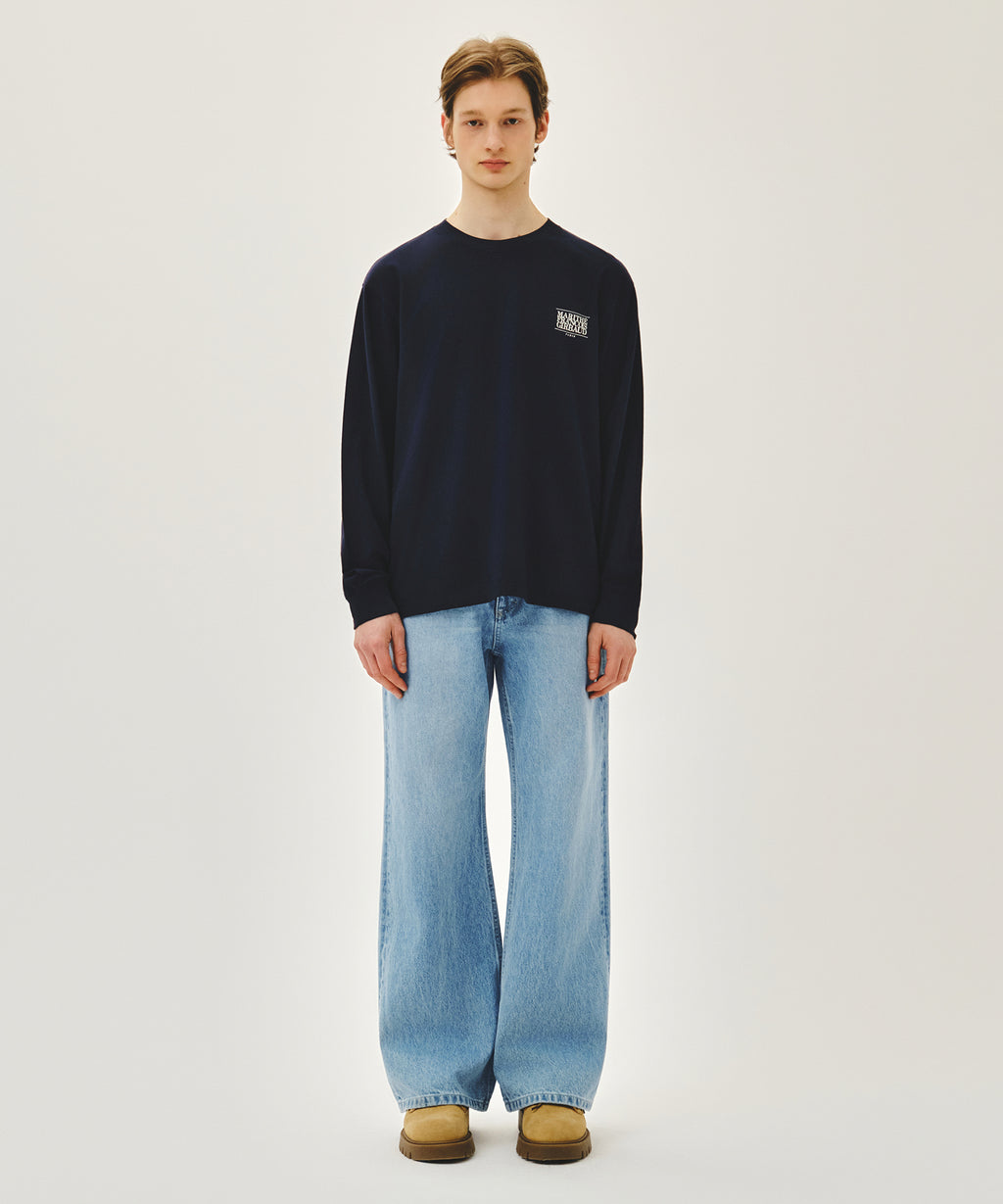 Marithe & Francois Girbaud - Back Classic Logo Long Sleeve Tee (Navy) product image 5 | TRAB K-Fashion Australia