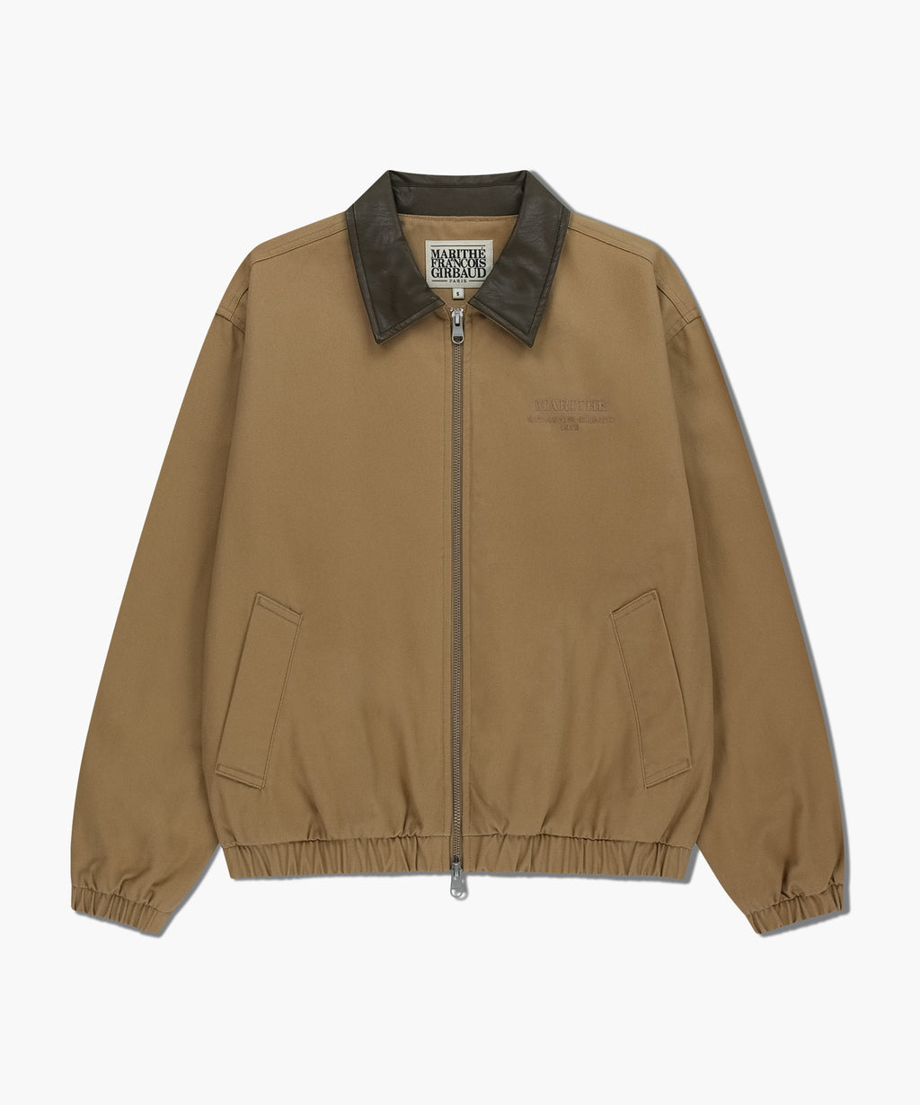 Marithe & Francois Girbaud - Graphic Embroidery Cotton Bomber Jacket (Beige) product image 5 | TRAB K-Fashion Australia
