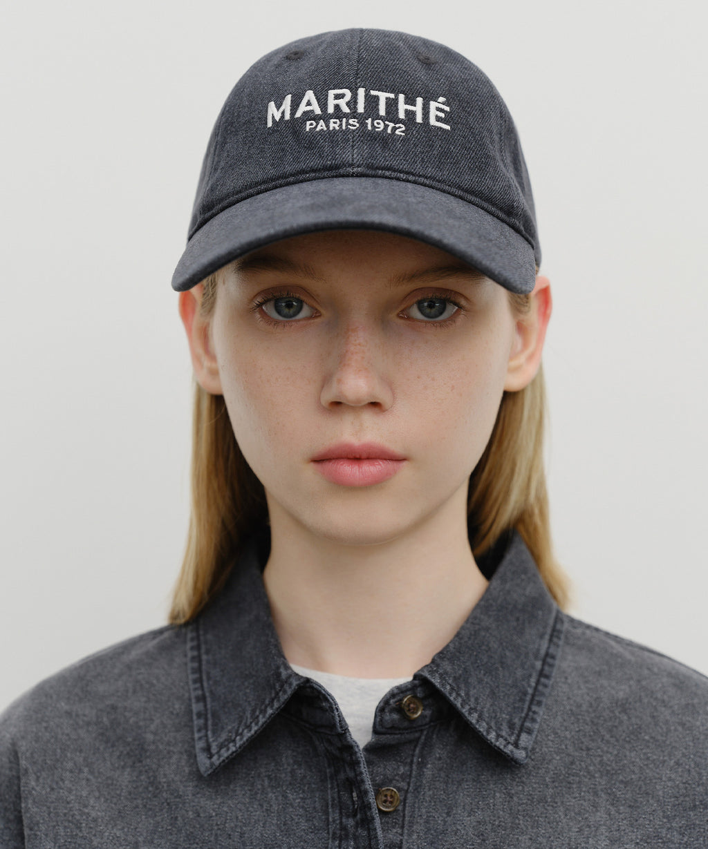 Marithe & Francois Girbaud - Denim Washing Regular Logo Ball Cap (Black) product image 5 | TRAB K-Fashion Australia