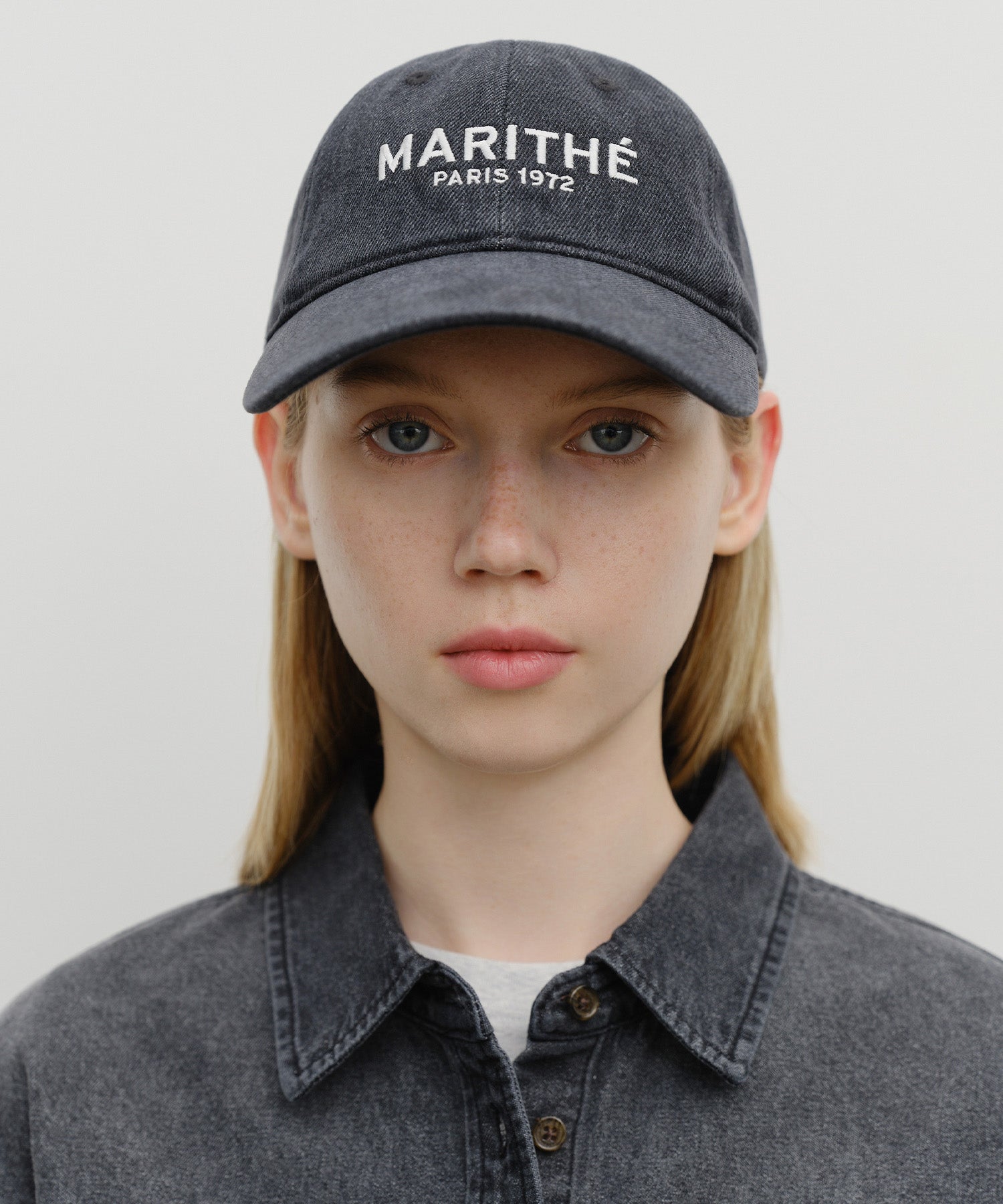 Marithe & Francois Girbaud - Denim Washing Regular Logo Ball Cap (Black) product image 5 | TRAB K-Fashion Australia