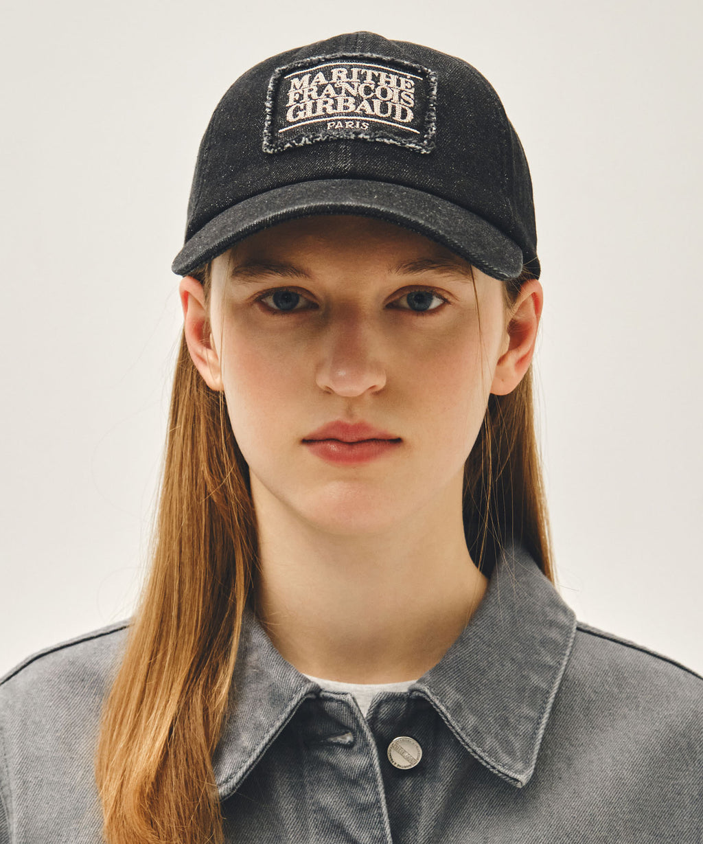 Marithe & Francois Girbaud - Pigment Small Classic Logo Cap (Washed Black) product image 5 | TRAB K-Fashion Australia