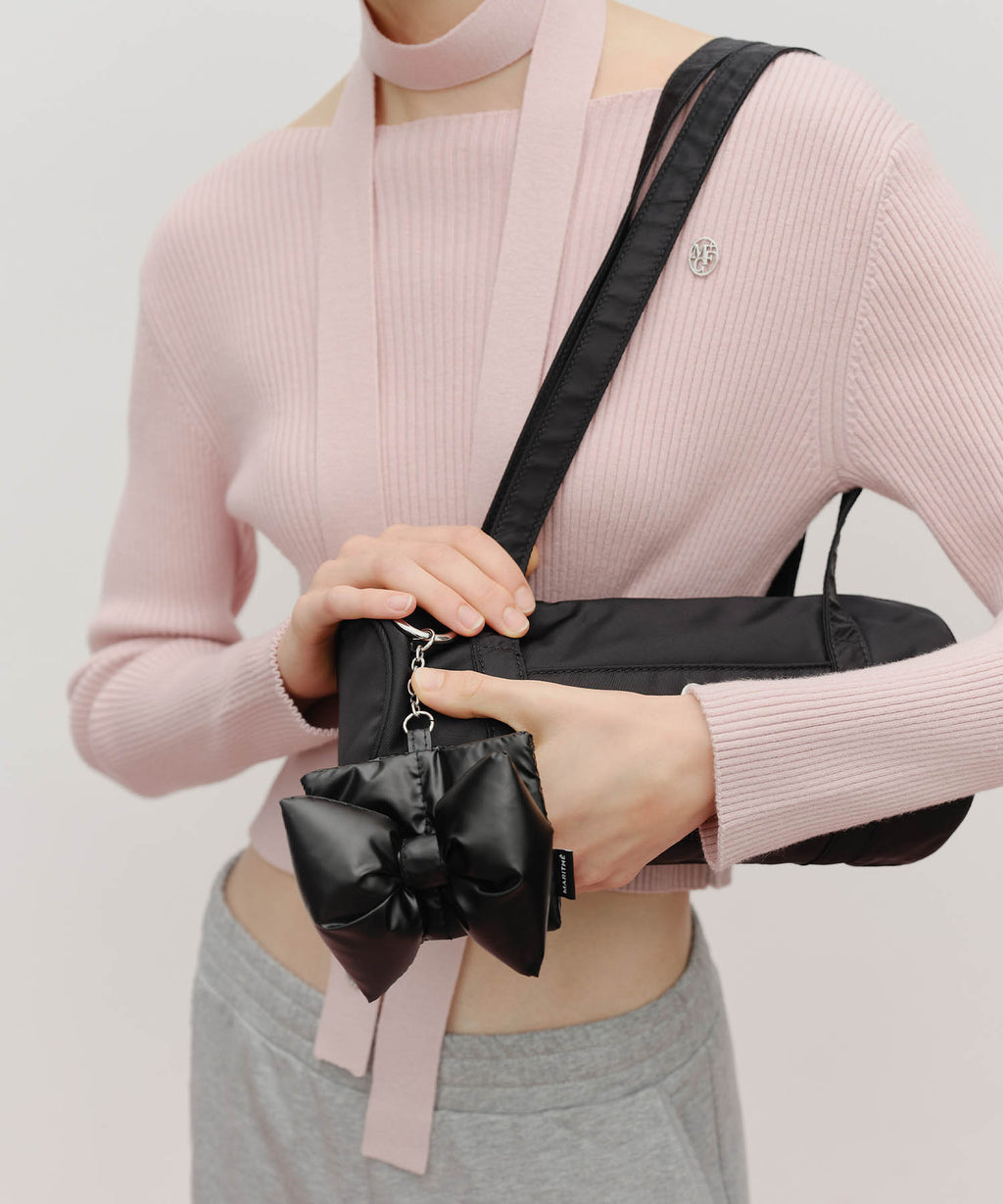 Marithe & Francois Girbaud - Padding Ribbon Pouch Keyring (Black) product image 5 | TRAB K-Fashion Australia