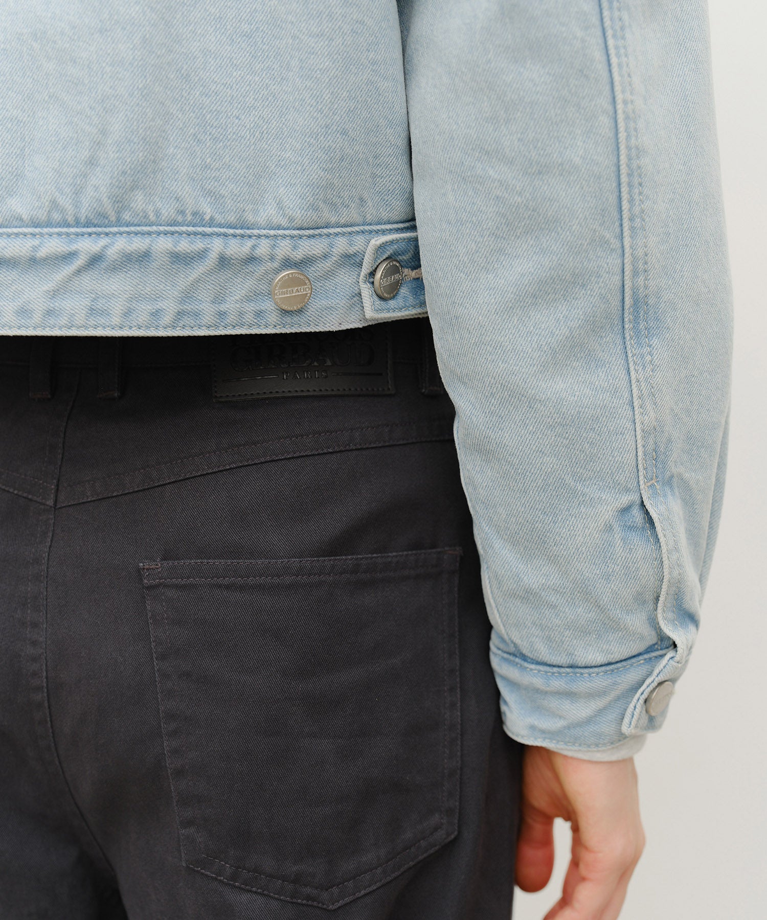 Marithe & Francois Girbaud - Crop Shearling Denim Jacket (Light Blue) product image 5 | TRAB K-Fashion Australia
