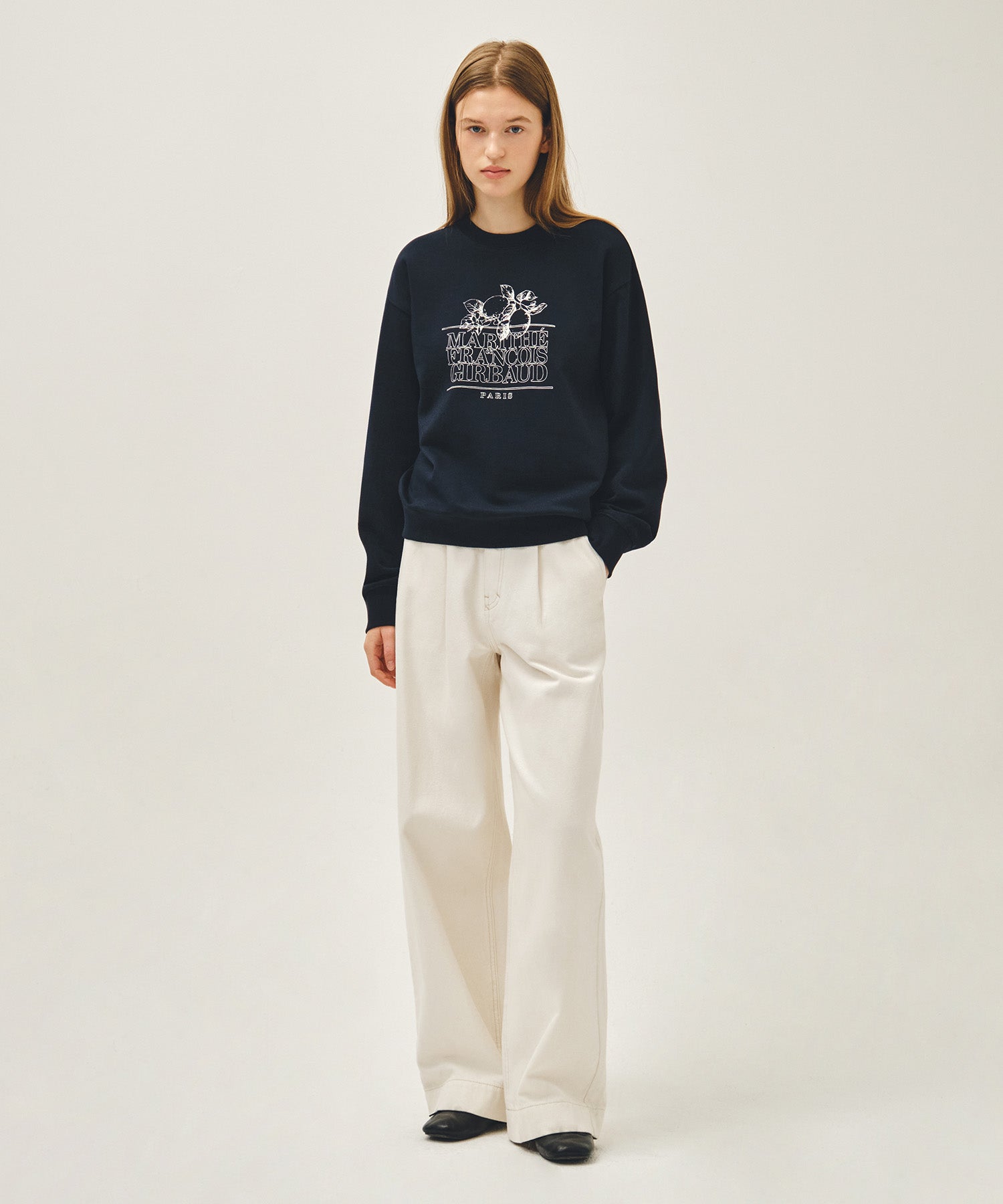 Marithe & Francois Girbaud - Lemon Classic Logo Sweatshirt (Navy) product image 8 | TRAB K-Fashion Australia