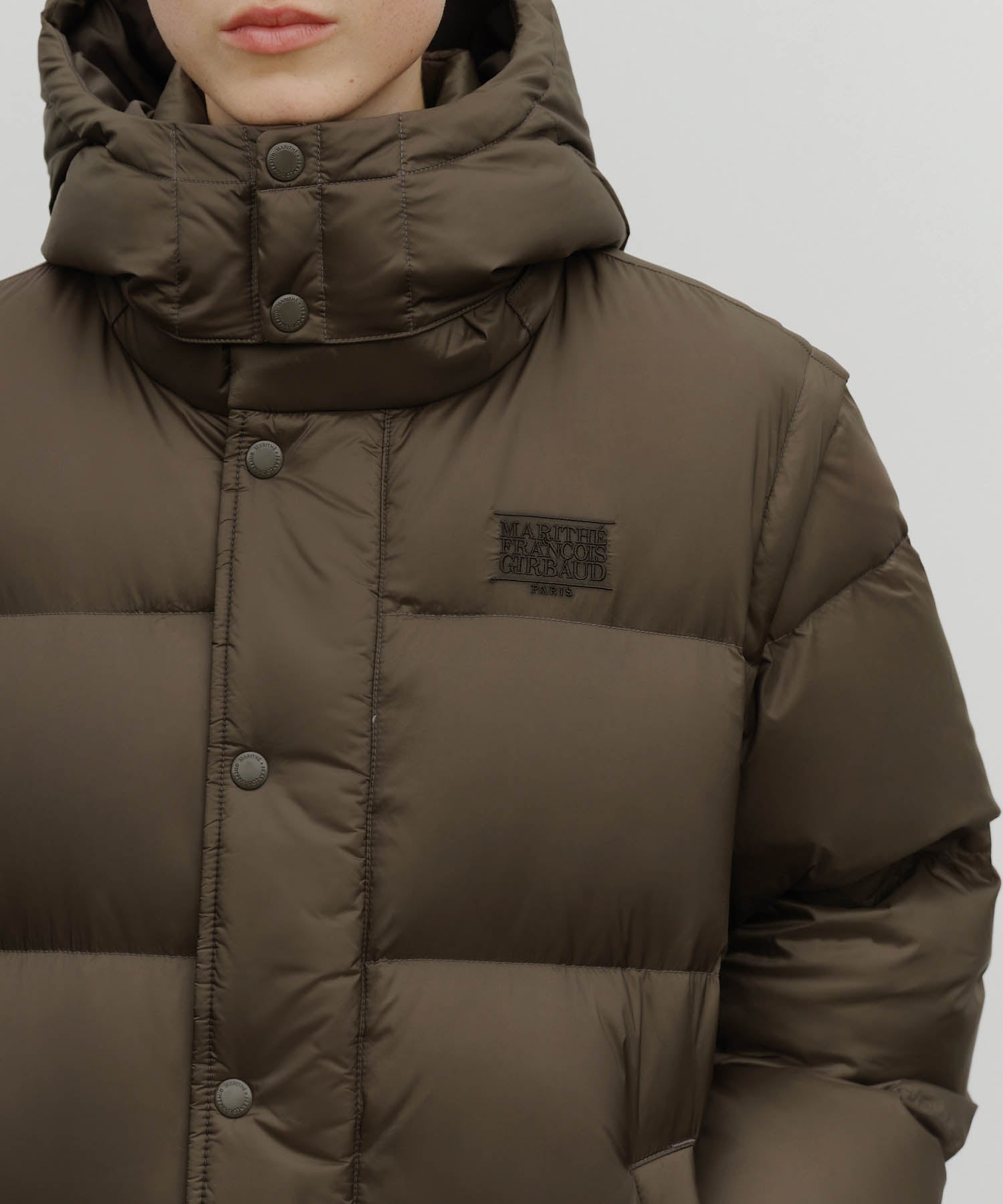 Marithe & Francois Girbaud - Detatchable Down Jacket (Brown) product image 5 | TRAB K-Fashion Australia
