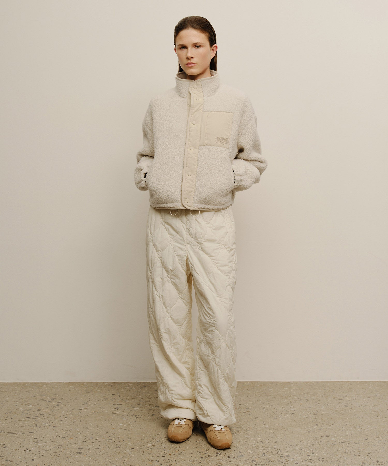 Marithe & Francois Girbaud - Marithe Sport W Fleece Crop Jacket (Ivory) product image 5 | TRAB K-Fashion Australia