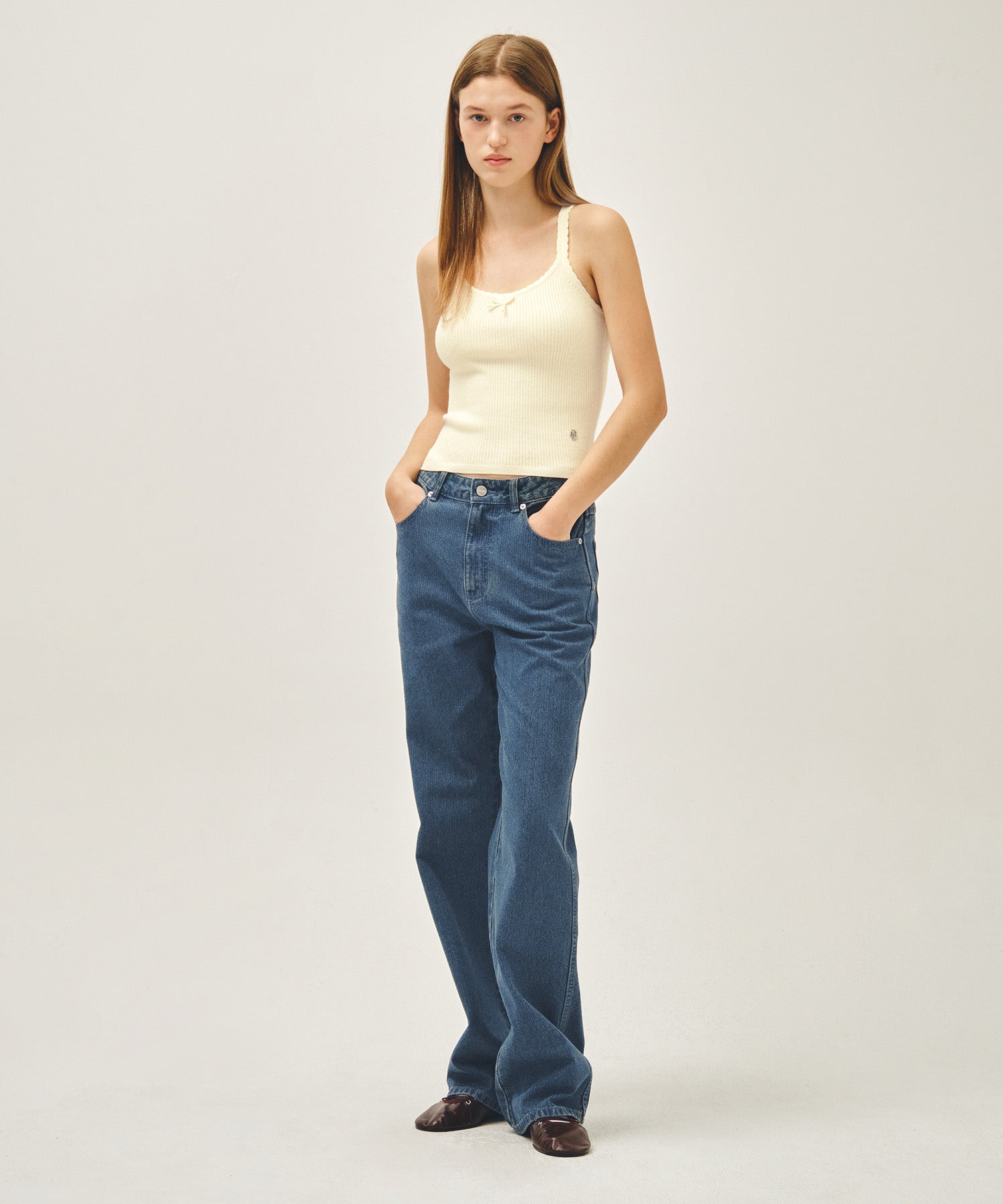 Marithe & Francois Girbaud - Lace Point Knit Vest (Ivory) product image 5 | TRAB K-Fashion Australia