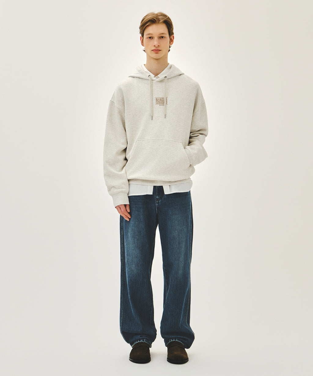 Marithe & Francois Girbaud - Small Classic Logo Hoodie (Oatmeal) product image 5 | TRAB K-Fashion Australia
