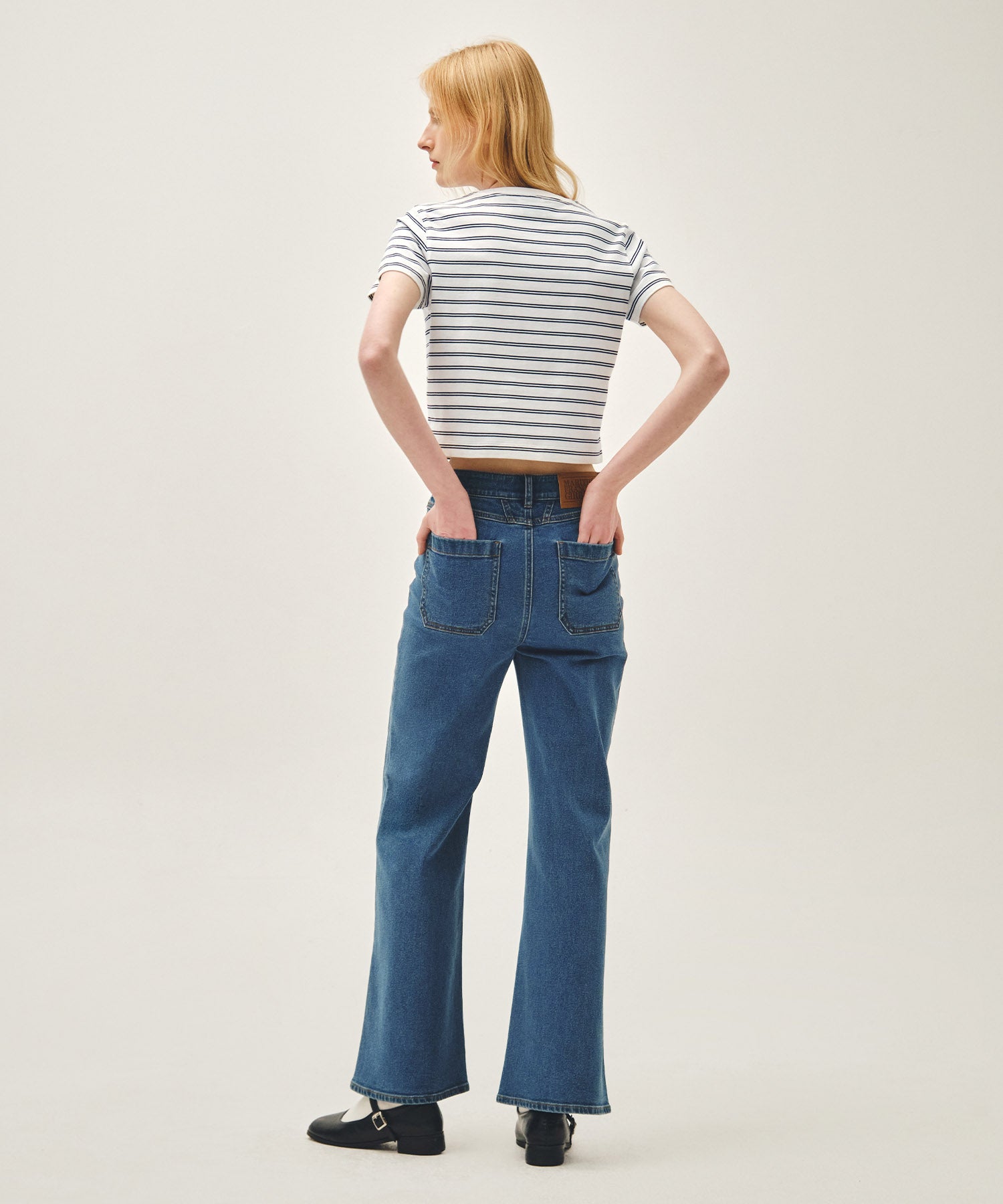 Marithe & Francois Girbaud - Boot-cut Denim Pants (Blue) product image 5 | TRAB K-Fashion Australia