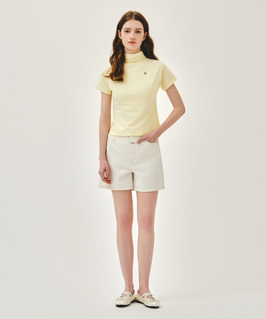 Marithe & Francois Girbaud - Half Neck Tee (Cream) product image 5 | TRAB K-Fashion Australia