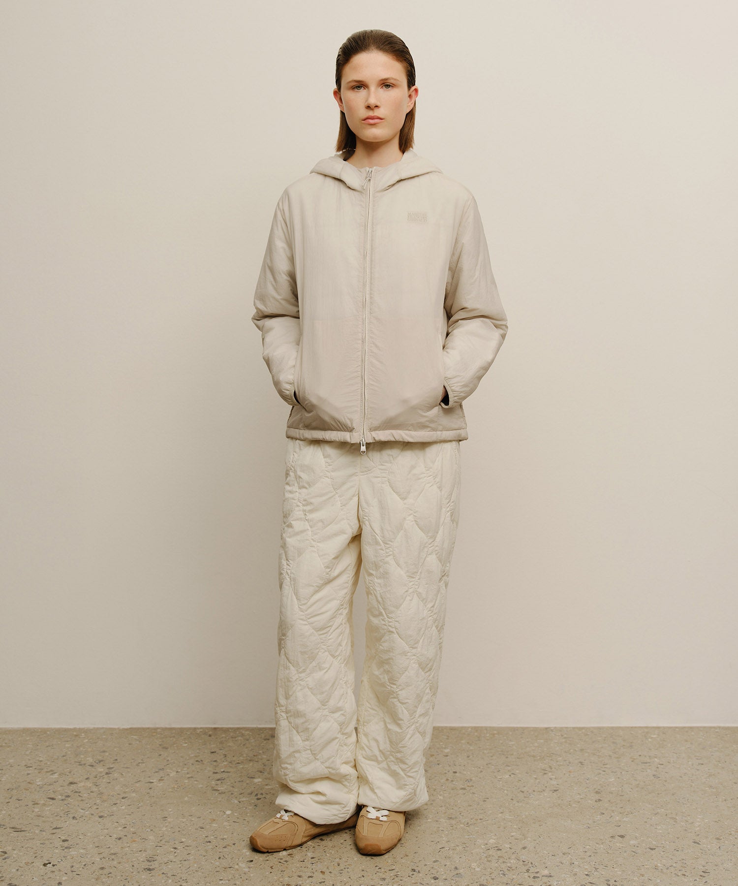 Marithe & Francois Girbaud - Marithe Sport Hooded Padded Jacket (Light Beige) product image 5 | TRAB K-Fashion Australia