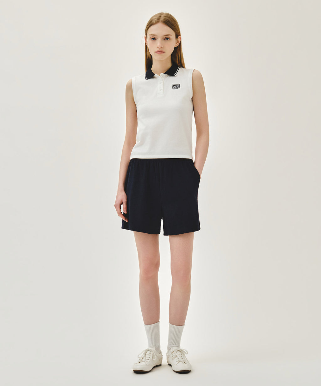 Marithe & Francois Girbaud - Small Classic Logo Pk Collar Sleeveless (White) product image 5 | TRAB K-Fashion Australia